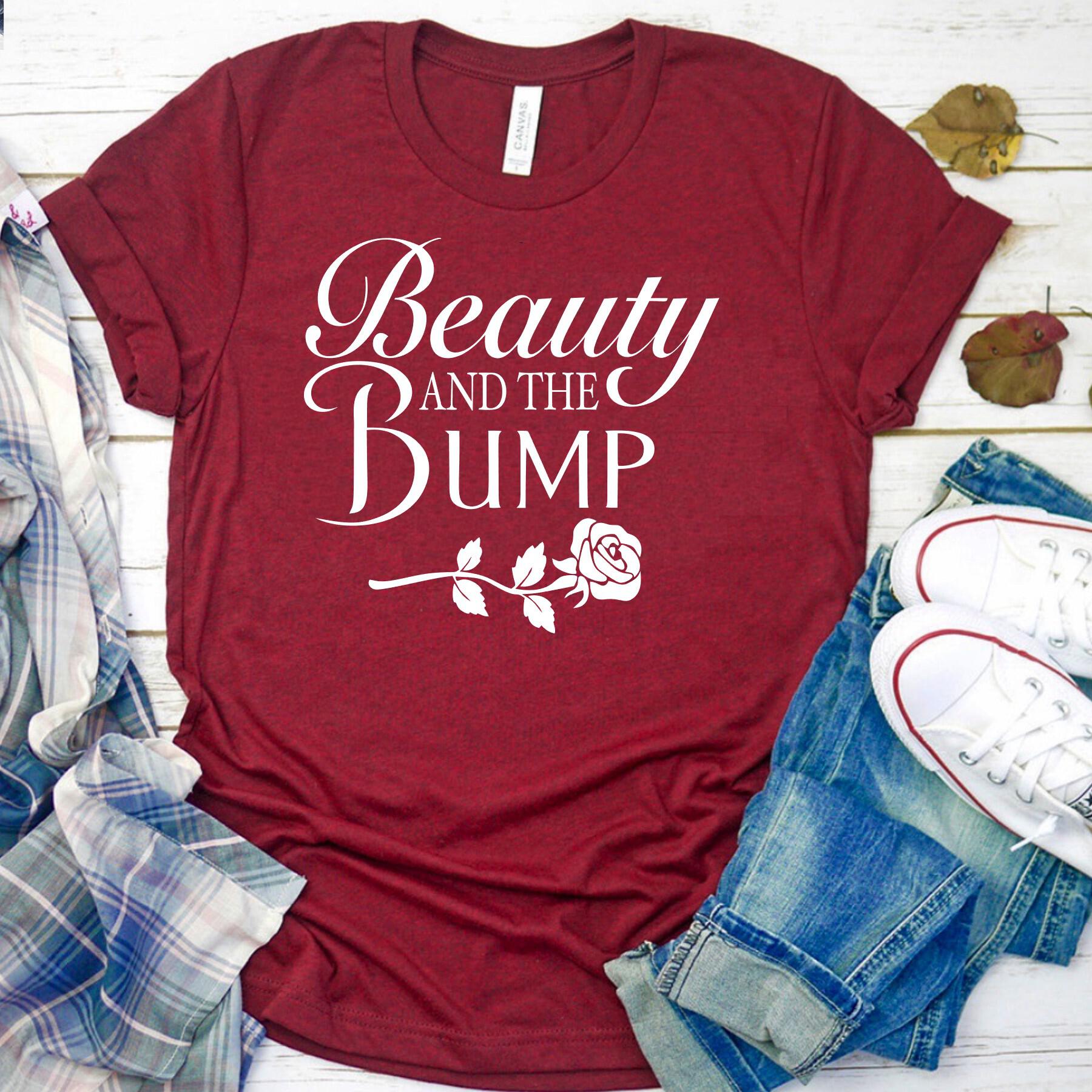 Beauty and The Bump, Pregnancy Announcement Shirt, Disney Maternity, Funny  Pregnancy Shirt, Beauty and the Beast Shirt, Bump Alert, Funny Bump Shirt,  Disney Pregnancy, Disney Bump Adult Unisex Shirts
