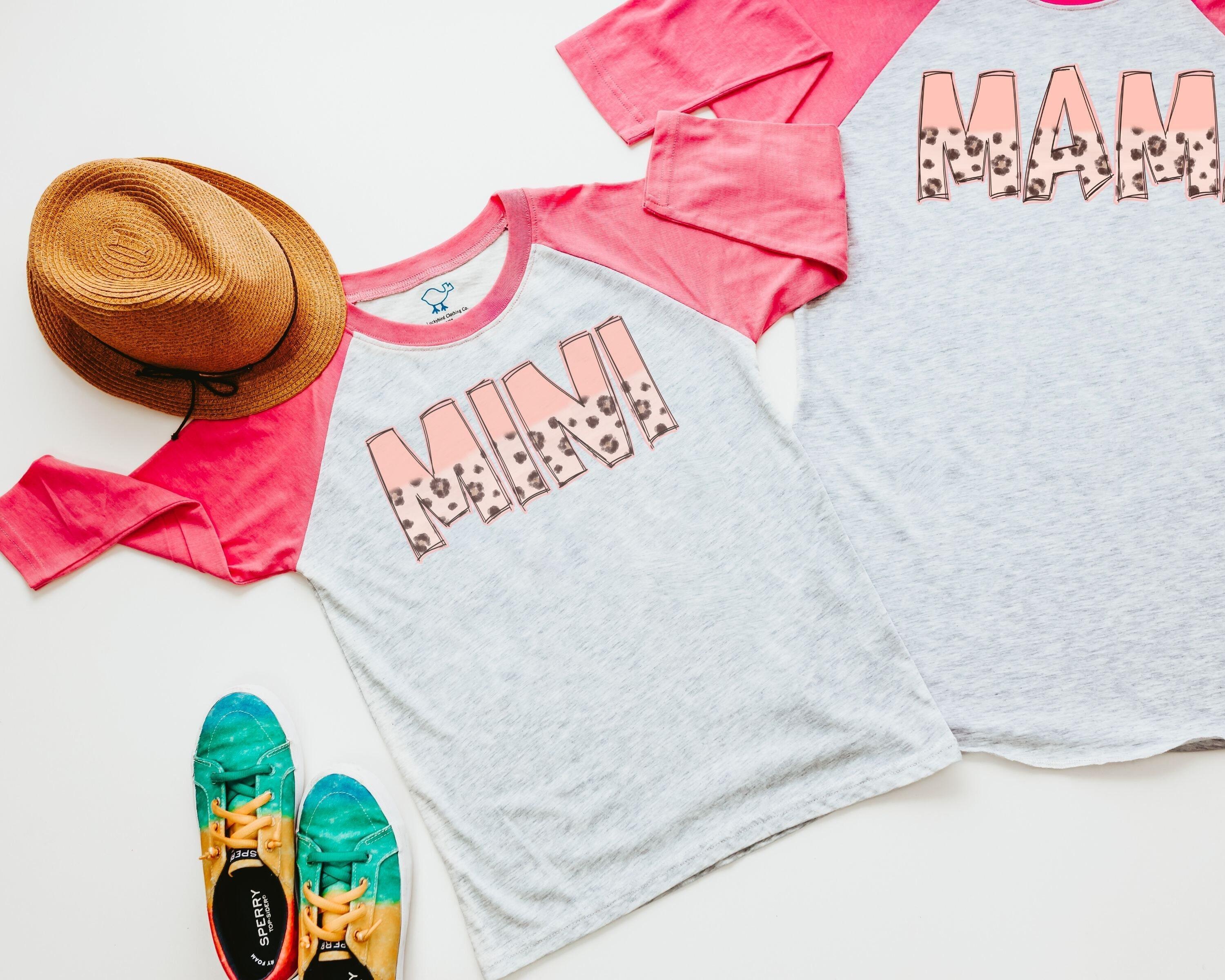 Pink leopard mama and mini shirts
