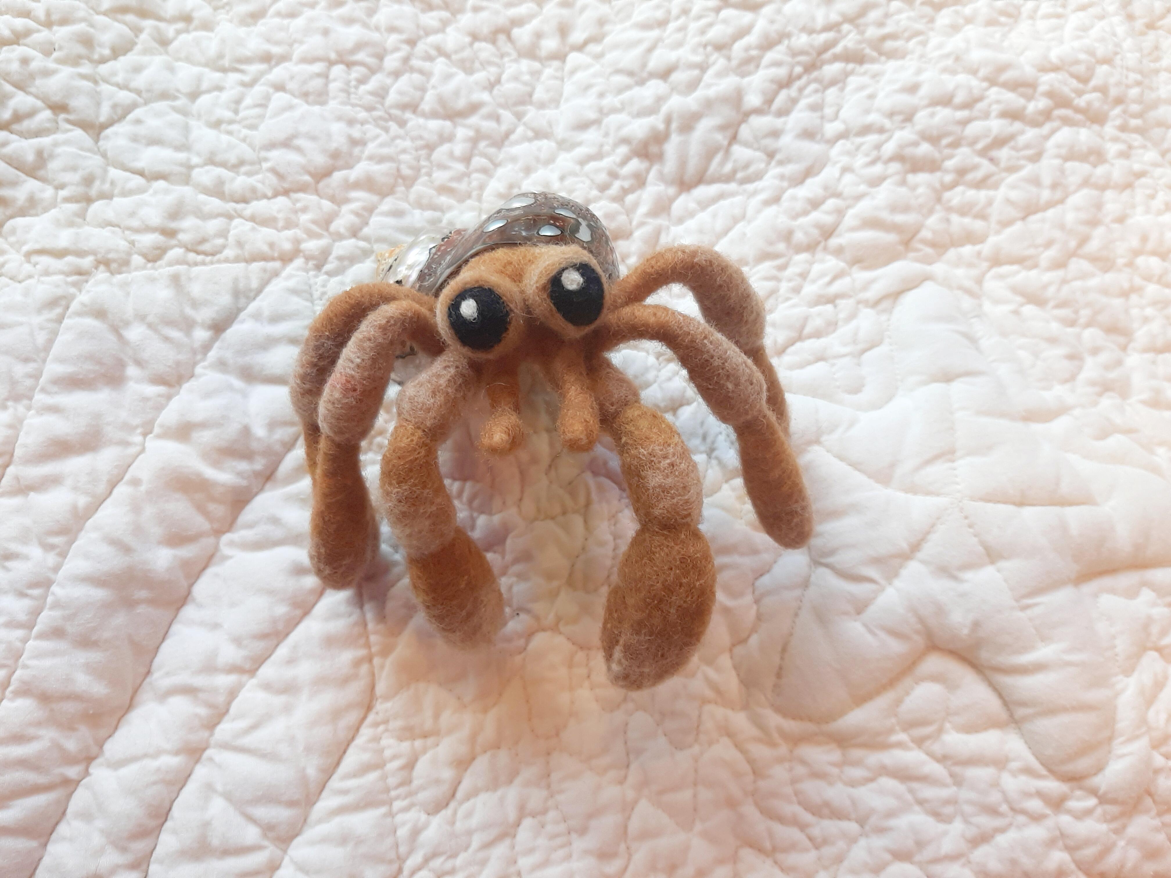 Art & Collectibles Fiber & Textile Arts Needle Felted Hermit Crab