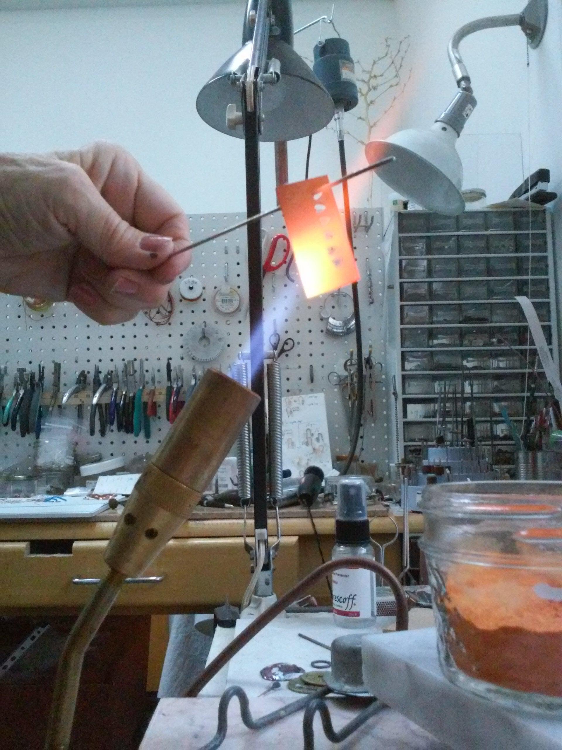Torch fired lead free vitreous enamel