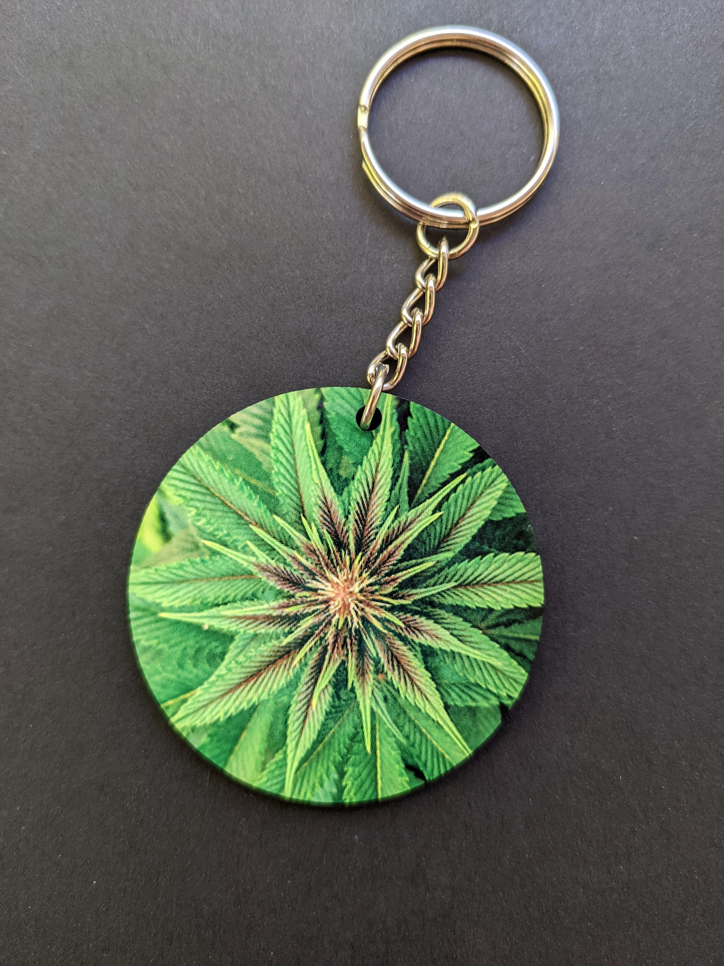 Cannabis bud keychain