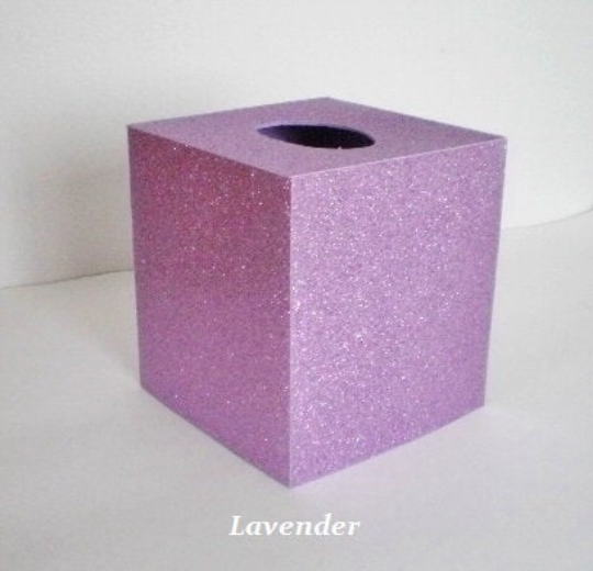 Lavender Square Tissue Cover Purple