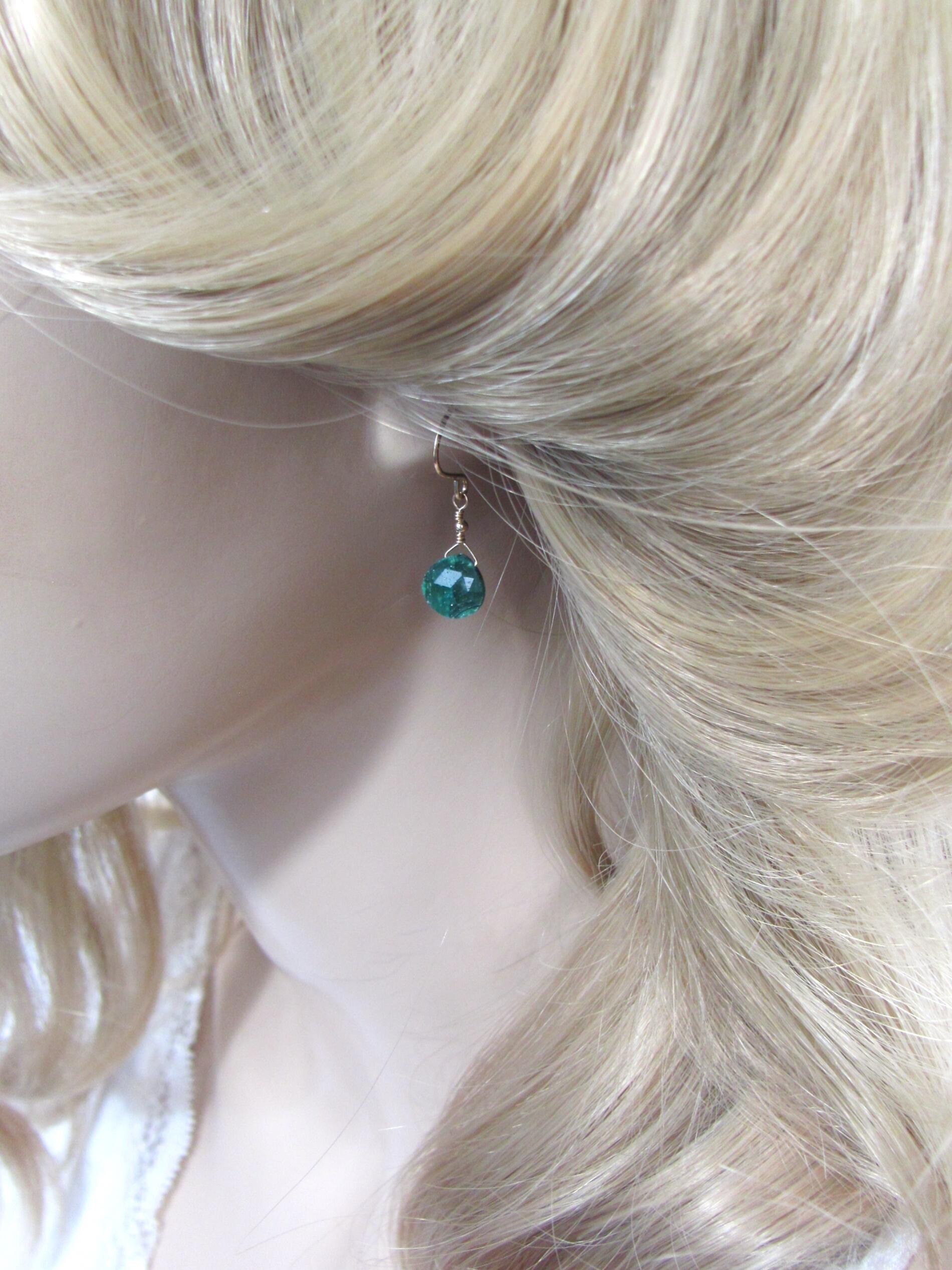 Genuine Emerald Drop Earrings
