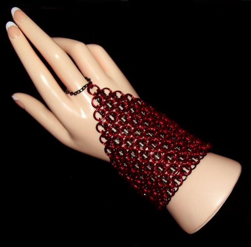 Chainmaille Hand Bracelet, Reversible
