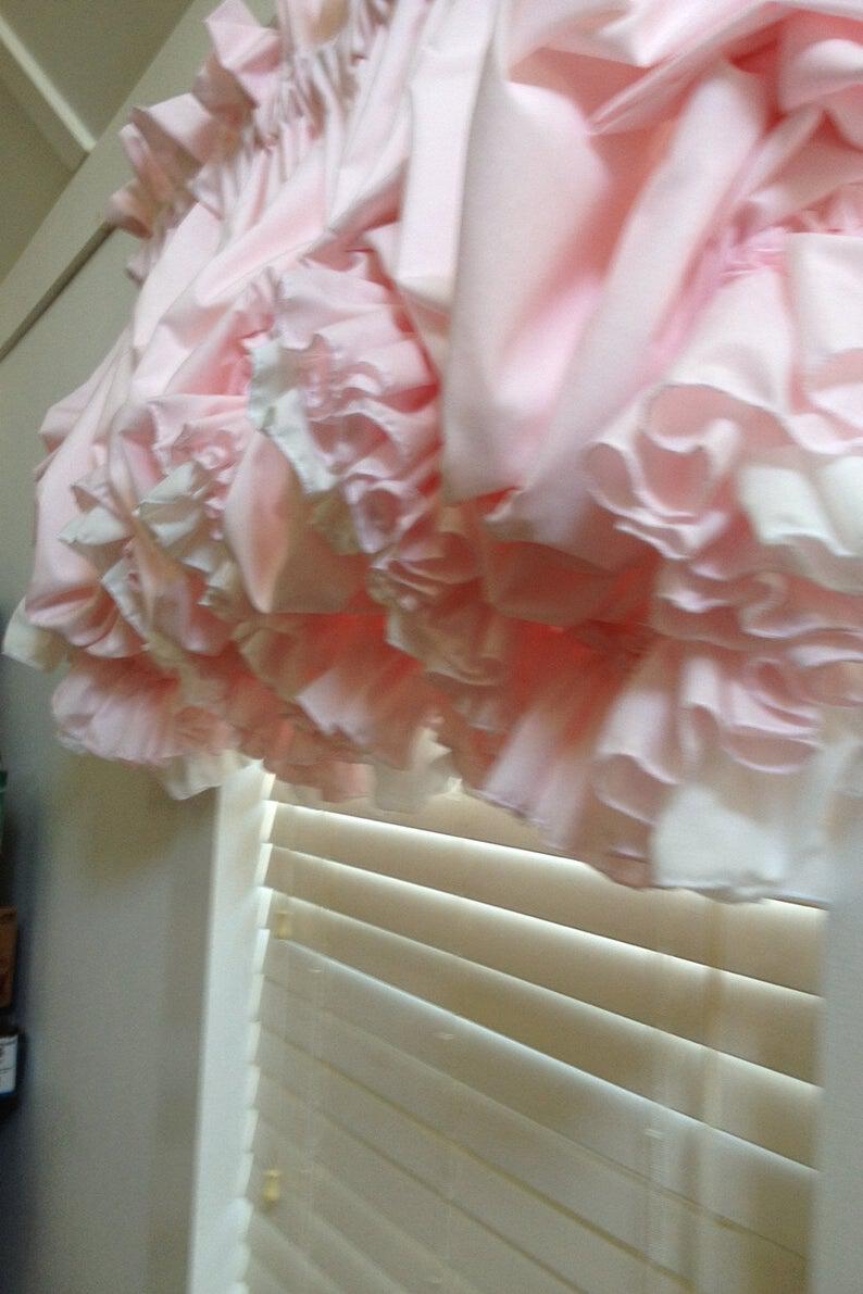 Home & Living :: Home Decor :: Blush Pink Double Ruffle Balloon Valance  Curtain
