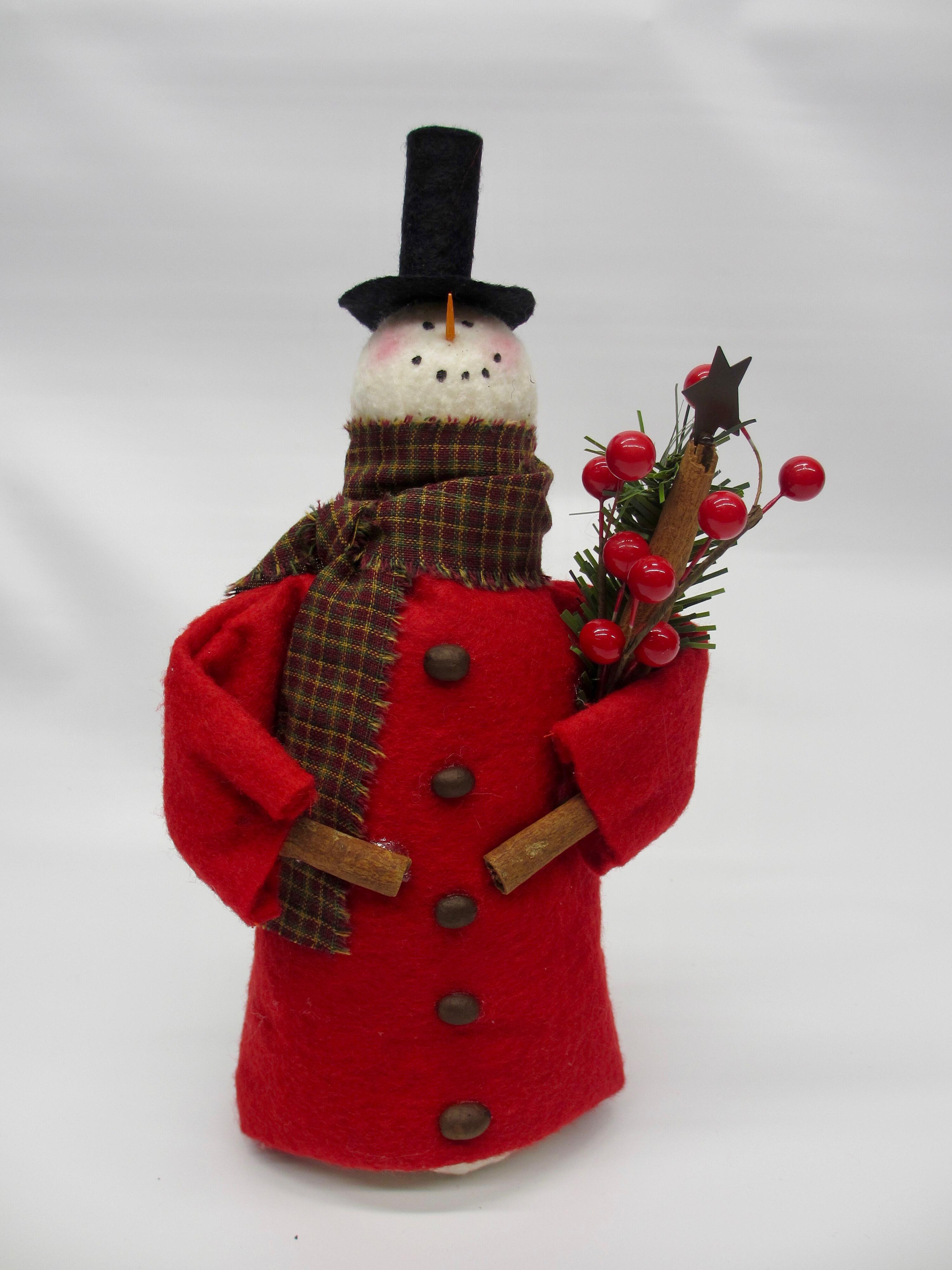 Holiday & Seasonal :: Christmas :: Handmade Primitive Snowman decoration