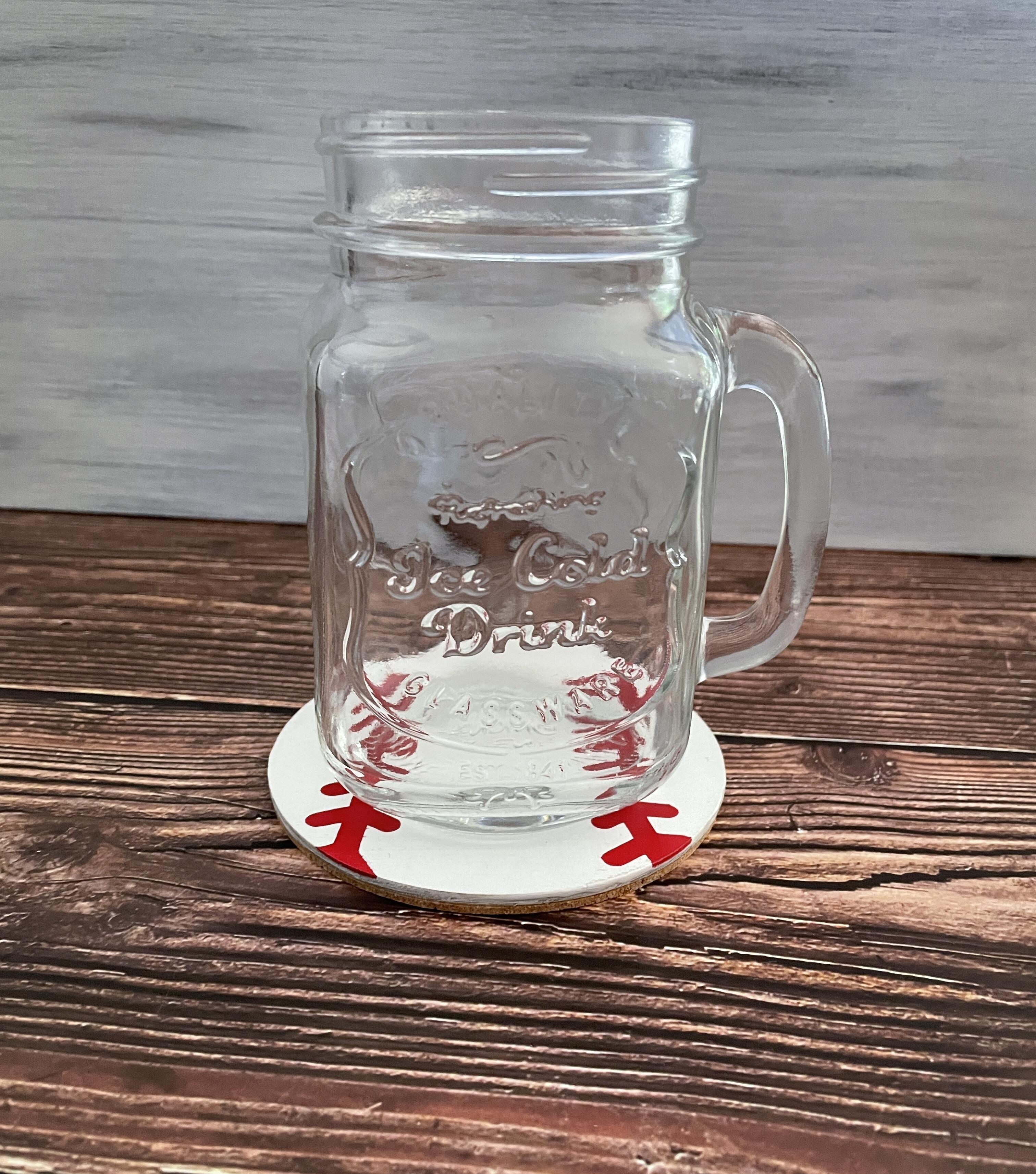 Hand Painted Mason Jar Drinking Glasses