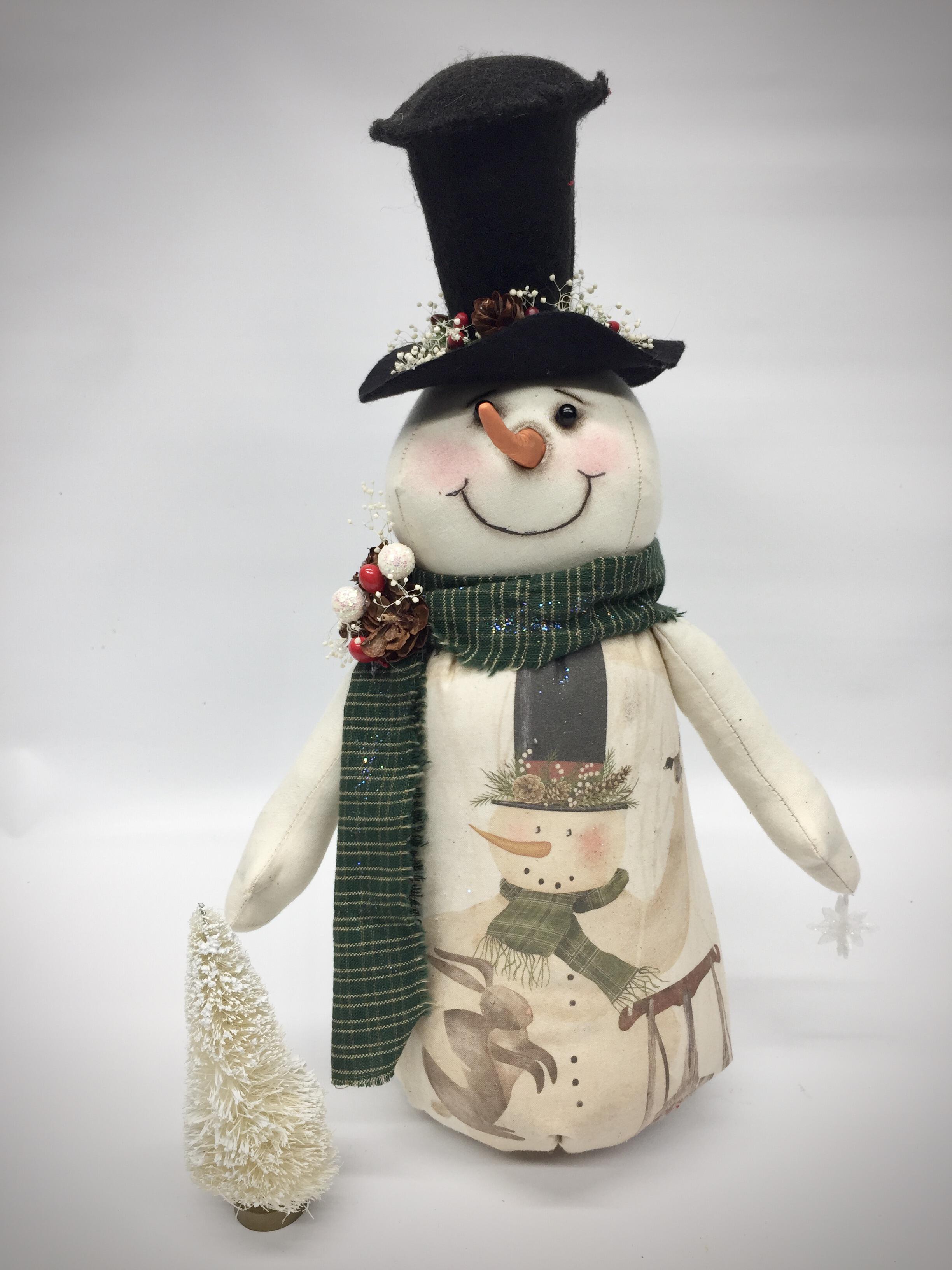 plush snowman shelf sitter