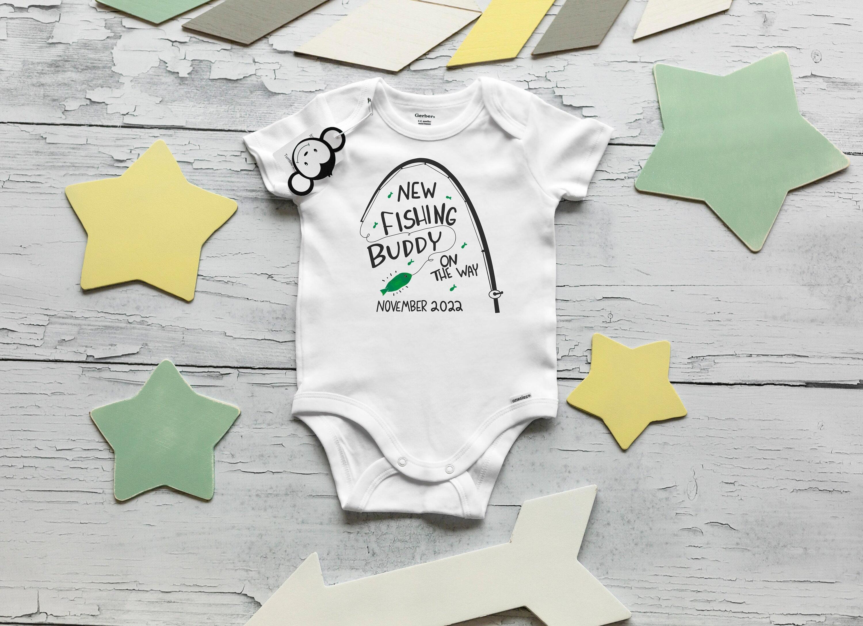 Clothing & Accessories :: Kids & Baby :: Baby Clothing :: New Fishing  Buddy, Pregnancy Announcement Onesie®, Baby Announcement, Fishing Buddy Coming  Soon Onesie®, Pregnancy Reveal to Grandparents
