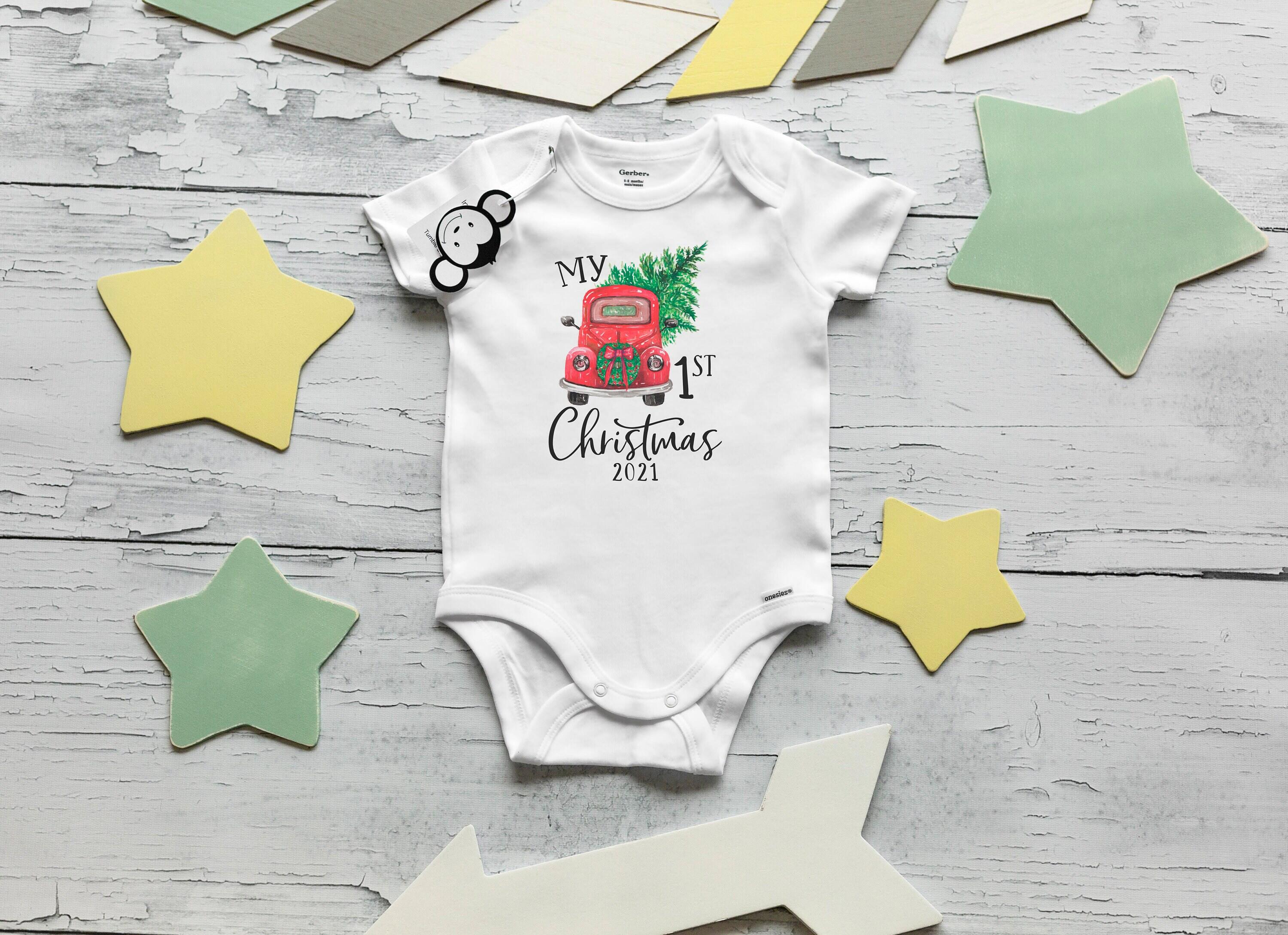Clothing Accessories Kids Baby Baby Clothing 1st Christmas Outfit First Christmas Onesie Baby s First Christmas 2021 Holiday Onesie Baby Christmas Outfit
