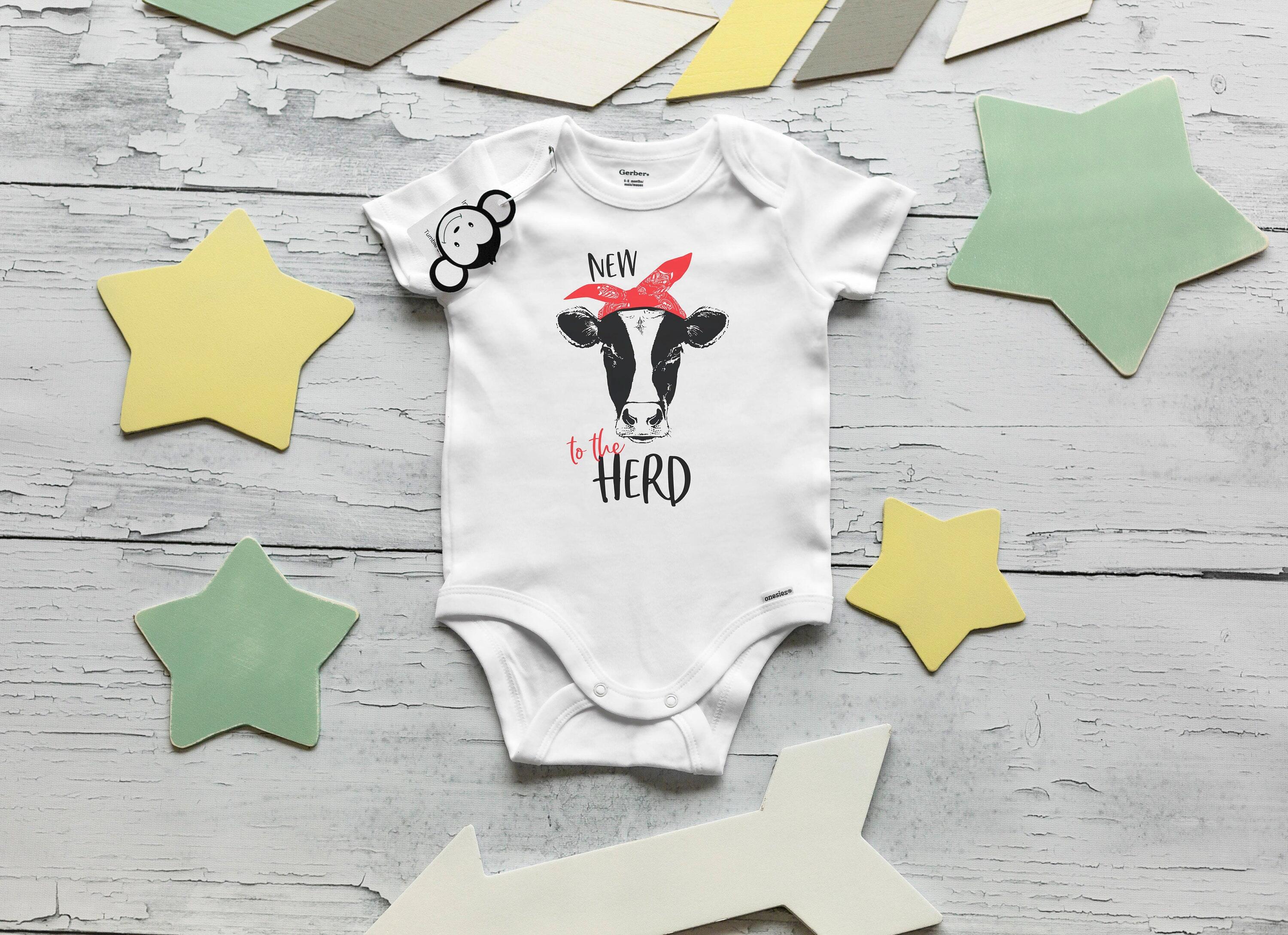 Clothing Accessories Kids Baby Baby Clothing New To The Herd Onesie Funny Baby Onesie Farm Baby Clothes Baby Shower Gift Cow Baby Clothes Cow Onesie Farmer Onesie Baby Girl