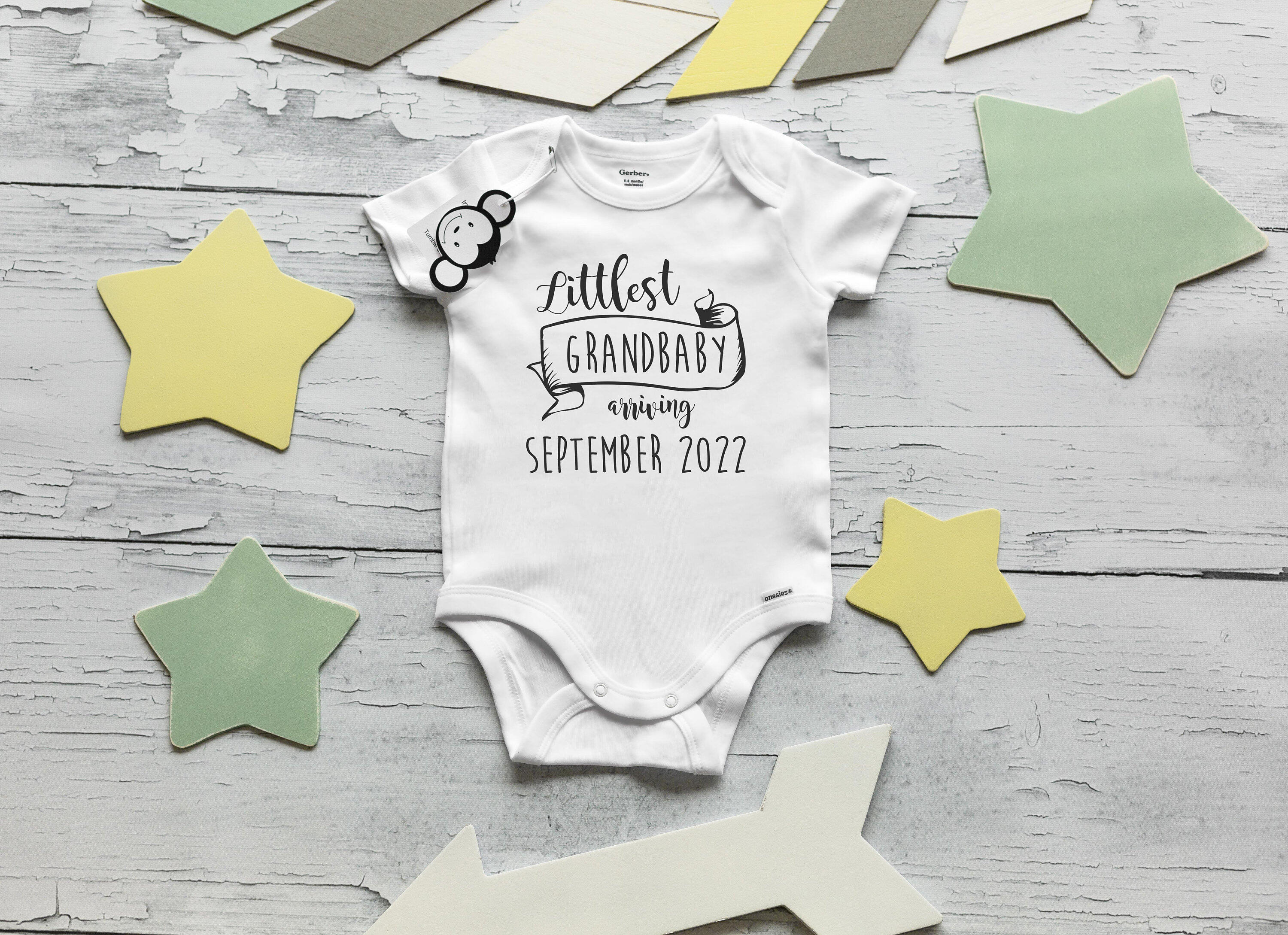 Baby announcement clearance onesie grandparents