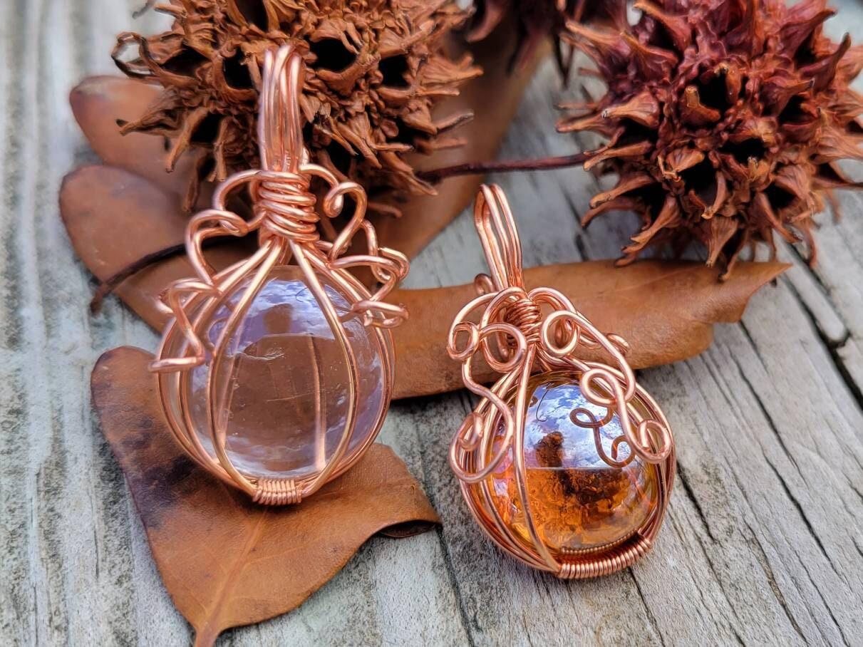 Red Jasper Pumpkin Necklace - Fall Jewelry - Copper Anniversary Gift - Pendant Necklaces for women - OOAK Fall deals jewelry