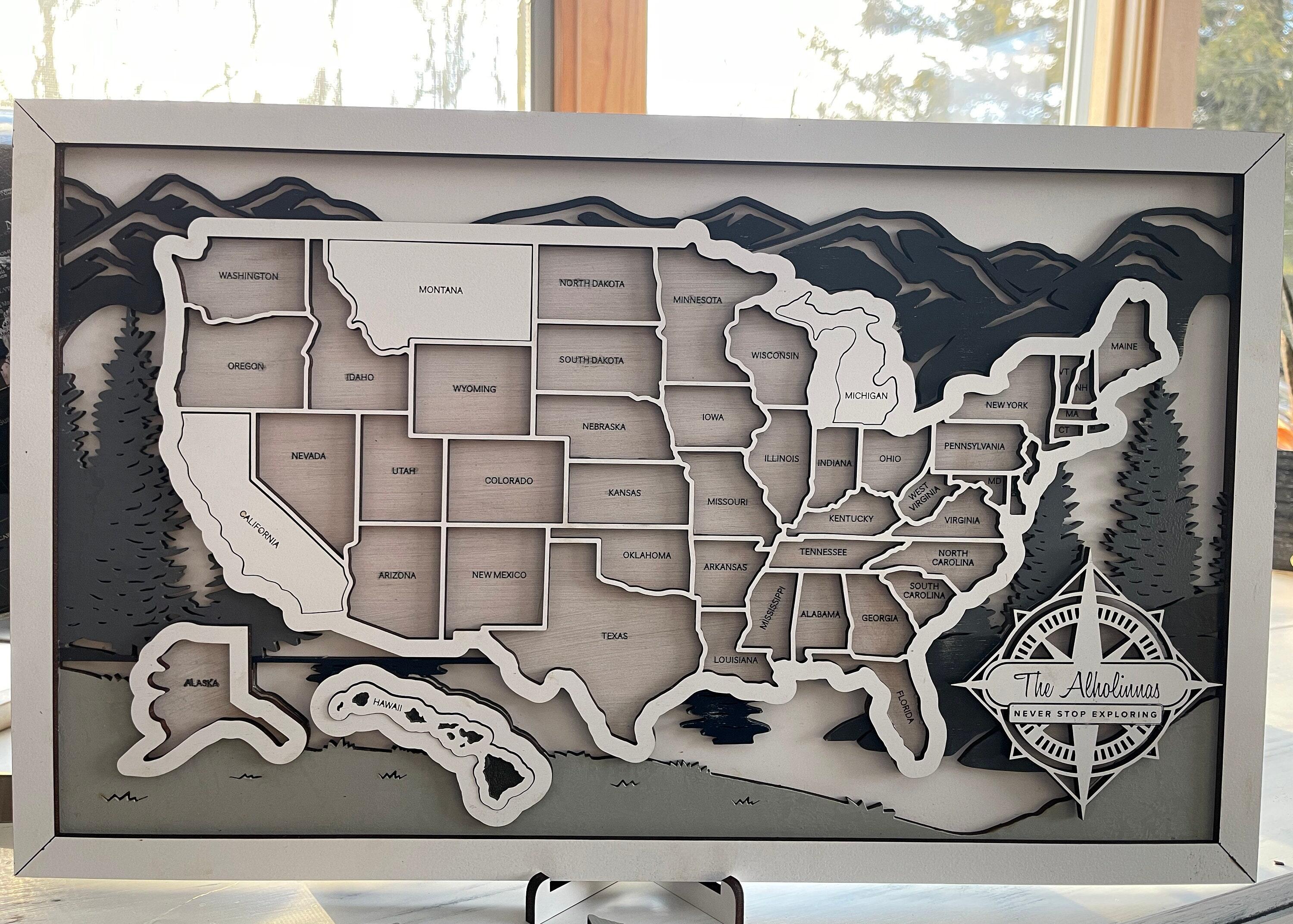 Personalized travel map - Il Fullxfull.3733150366 Qcy9