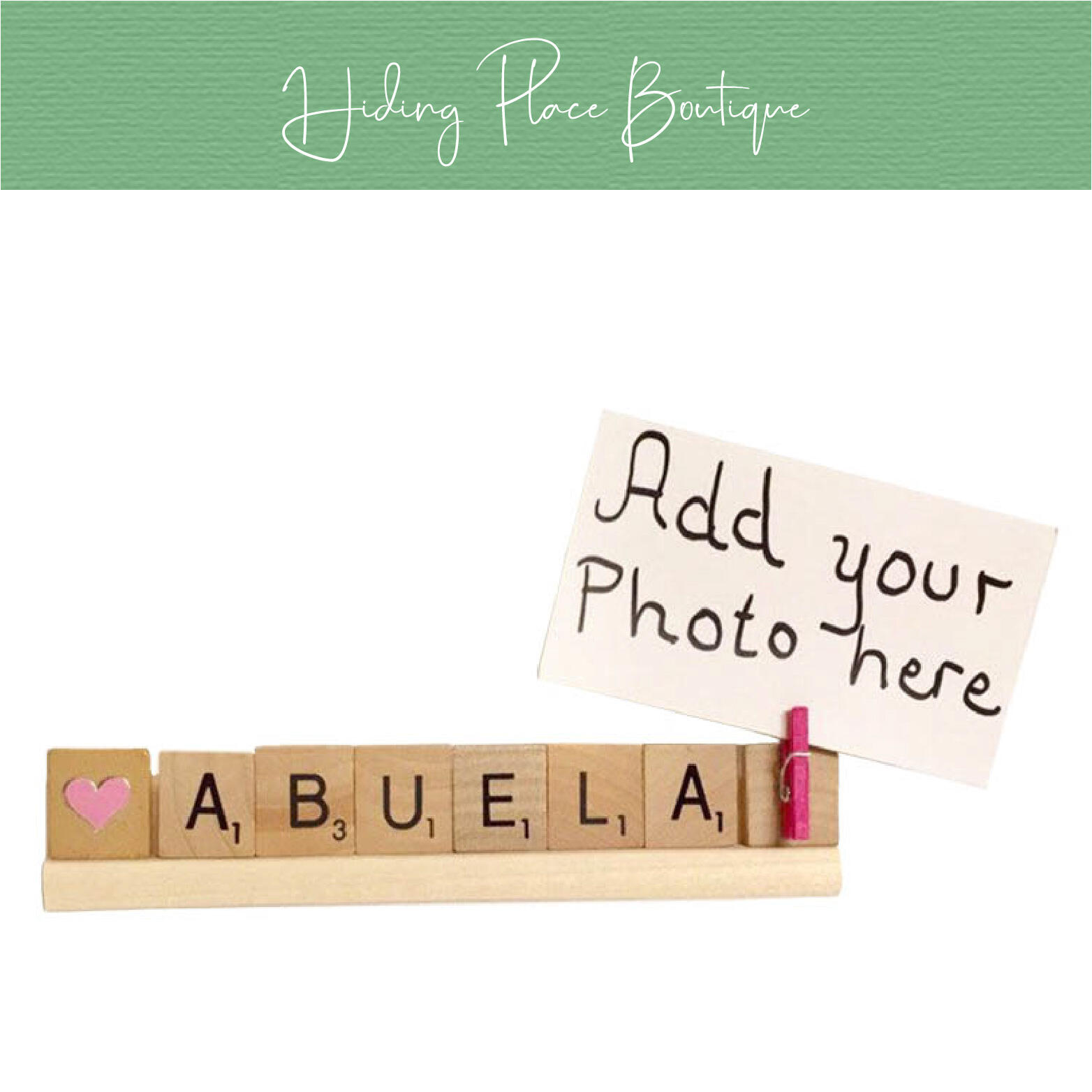 abuela photo frame by hiding place boutique