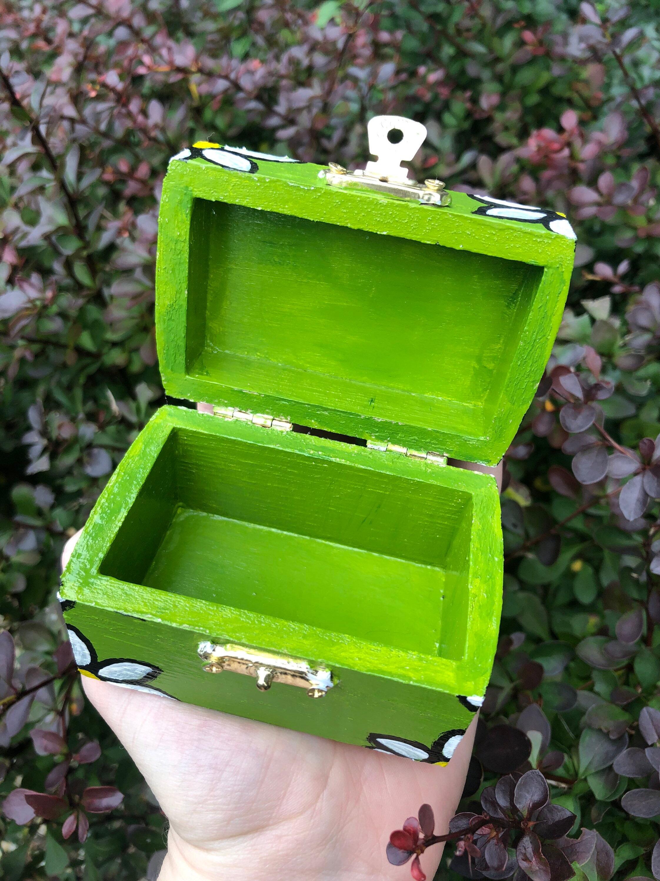 Small Wooden Treasure Chest Jewellery Trinket Box to Paint