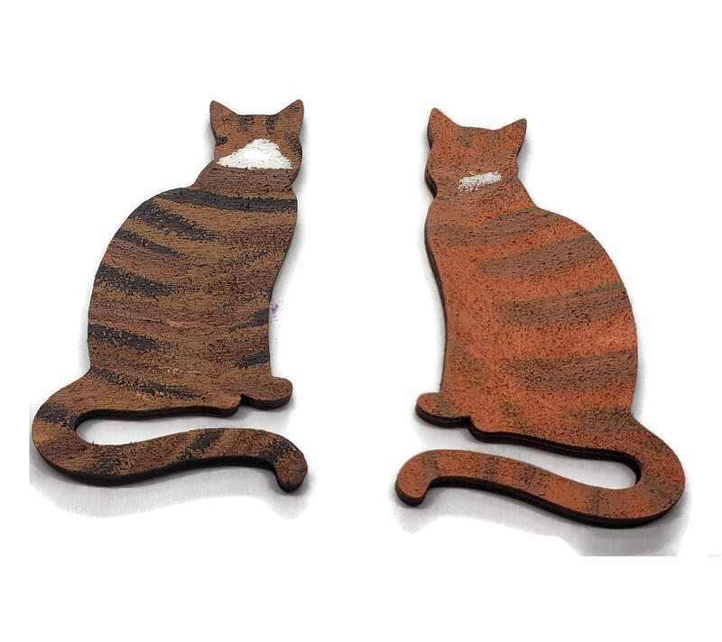 Set of 3 custom kitty cat magnets