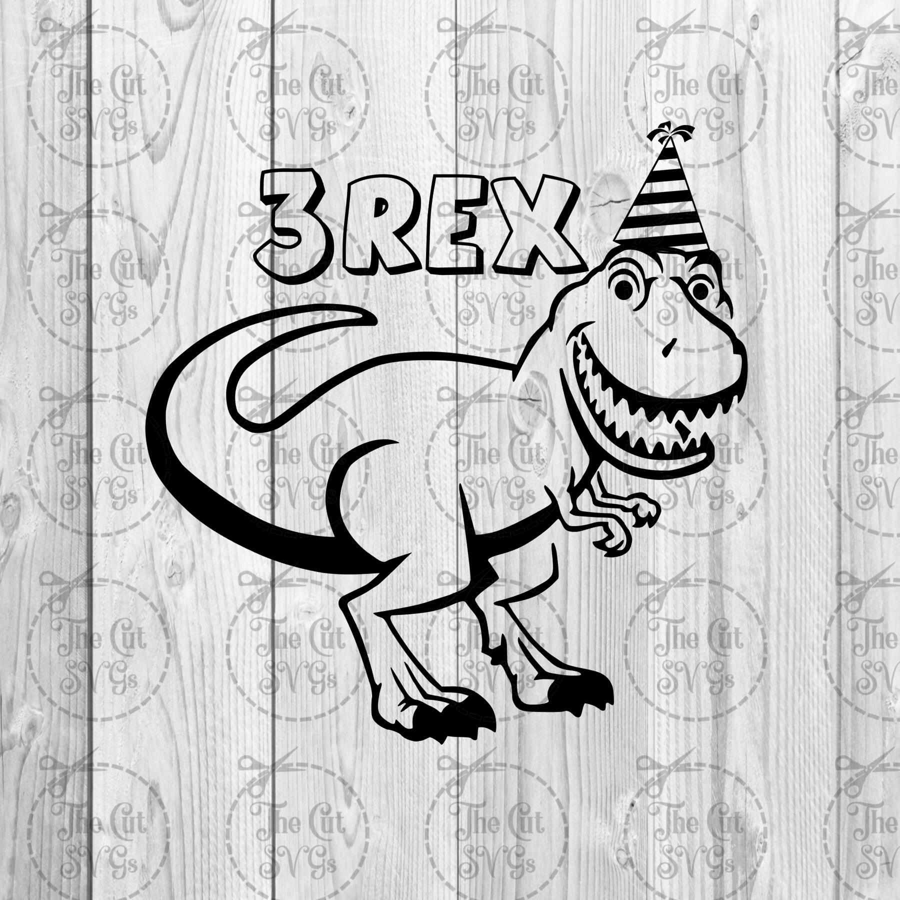 Download Handmade Supplies Clip Art Image Files Three Rex Svg 3rd Birthday Svg 3 Rex Svg Dinosaur Birthday Svg T Rex Shirt Design Kids Svg Silhouette Cricut