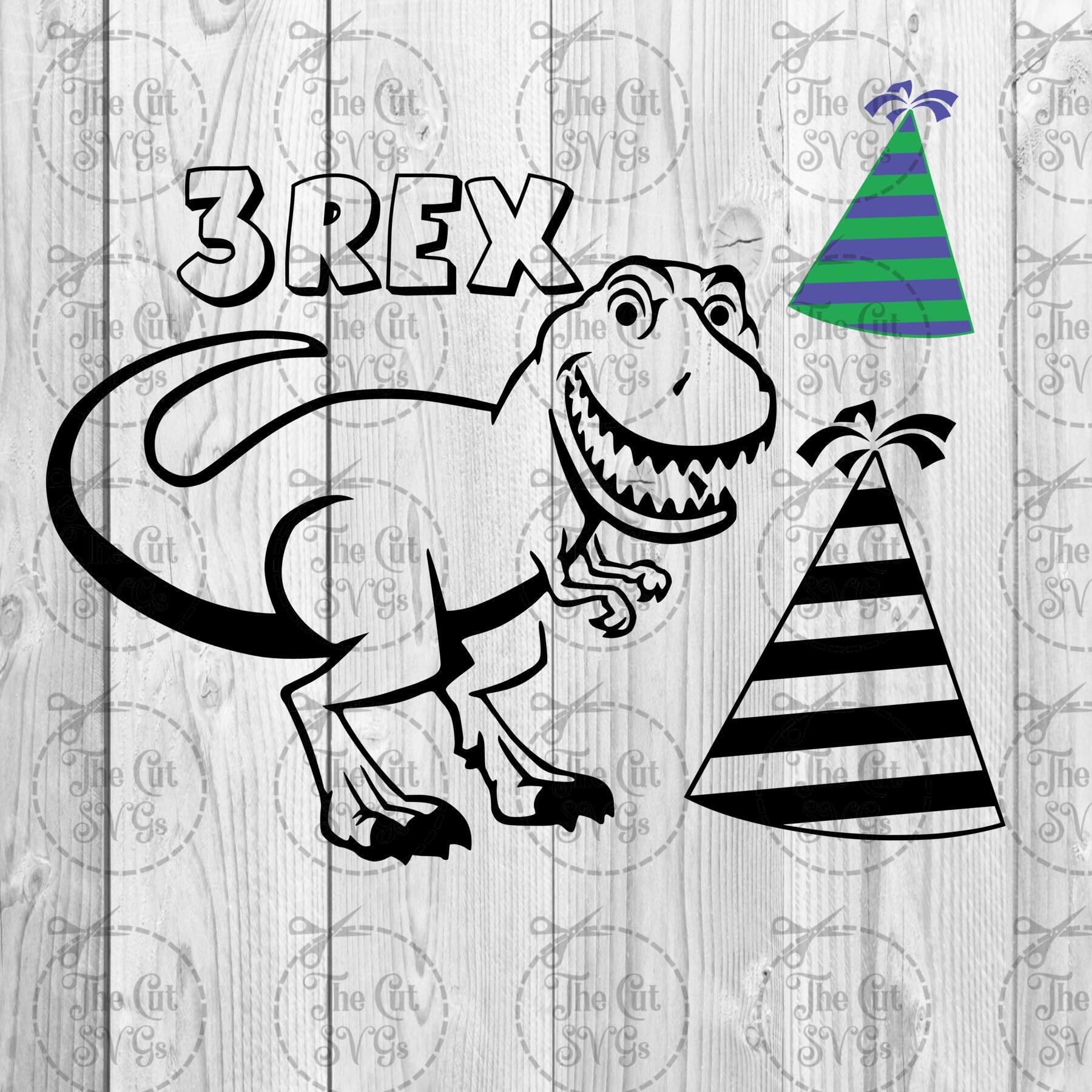 Download Handmade Supplies Clip Art Image Files Three Rex Svg 3rd Birthday Svg 3 Rex Svg Dinosaur Birthday Svg T Rex Shirt Design Kids Svg Silhouette Cricut
