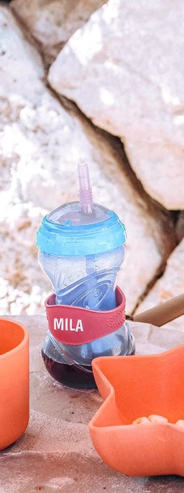 Personalized Sippy Cup Engraved with Floral Wreath and Name