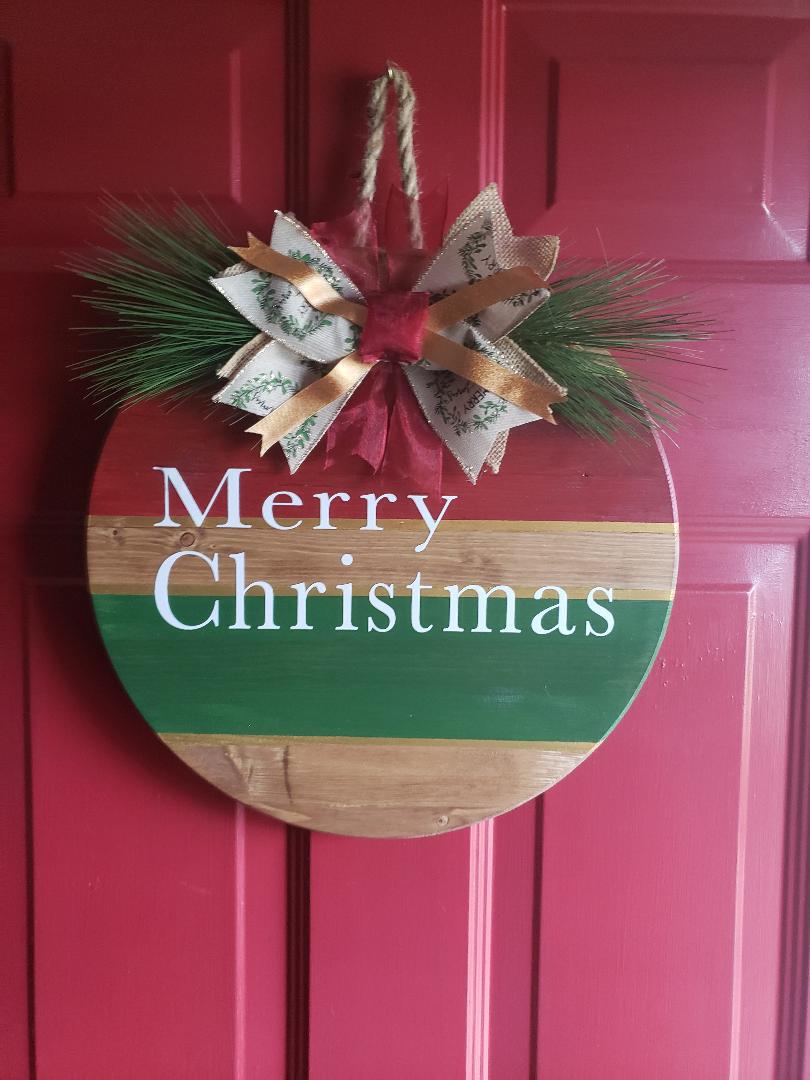 Merry Christmas Wood Door Signs / Spread joy, share cheer, merry