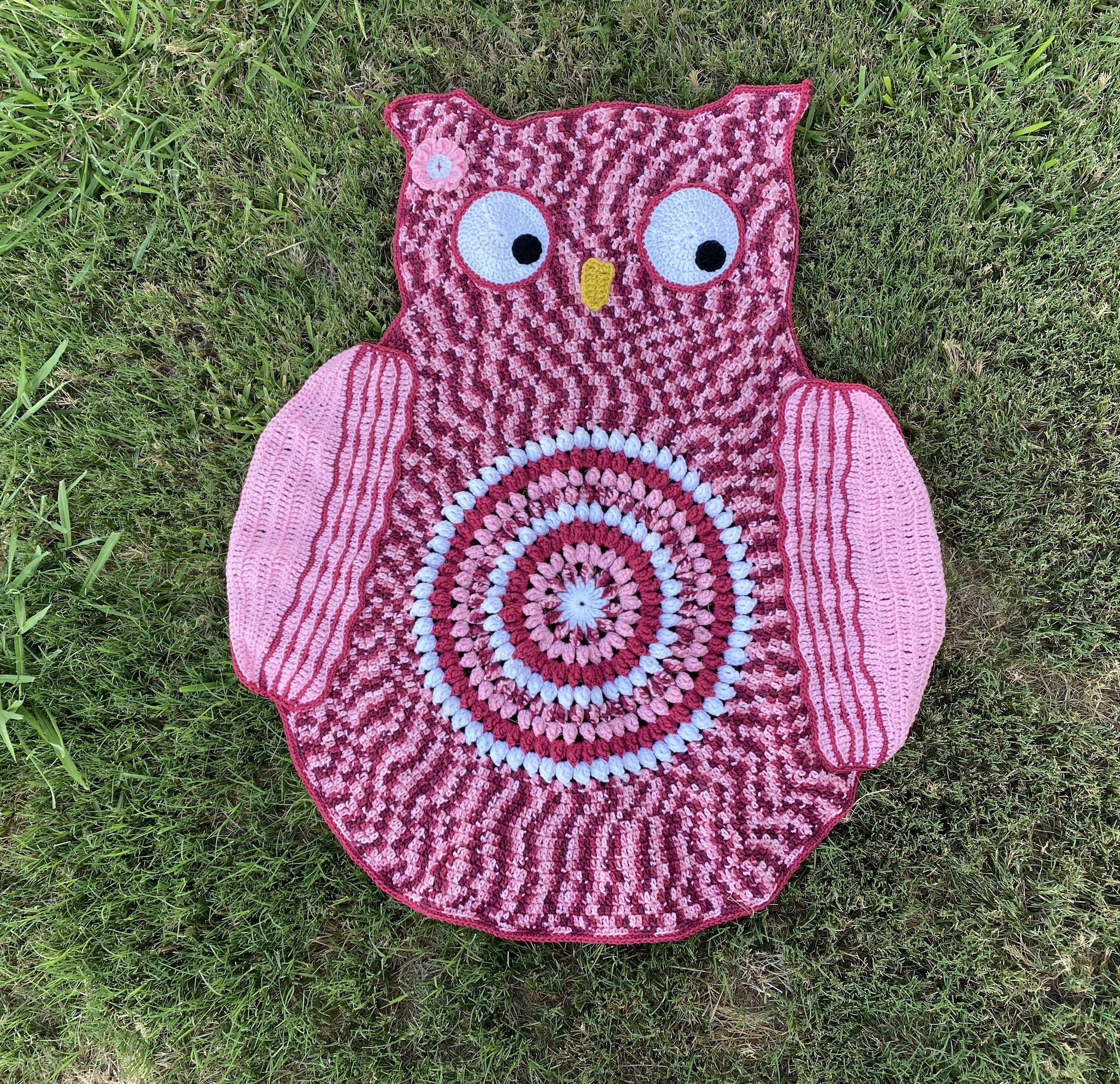 Pink owl outlet blanket