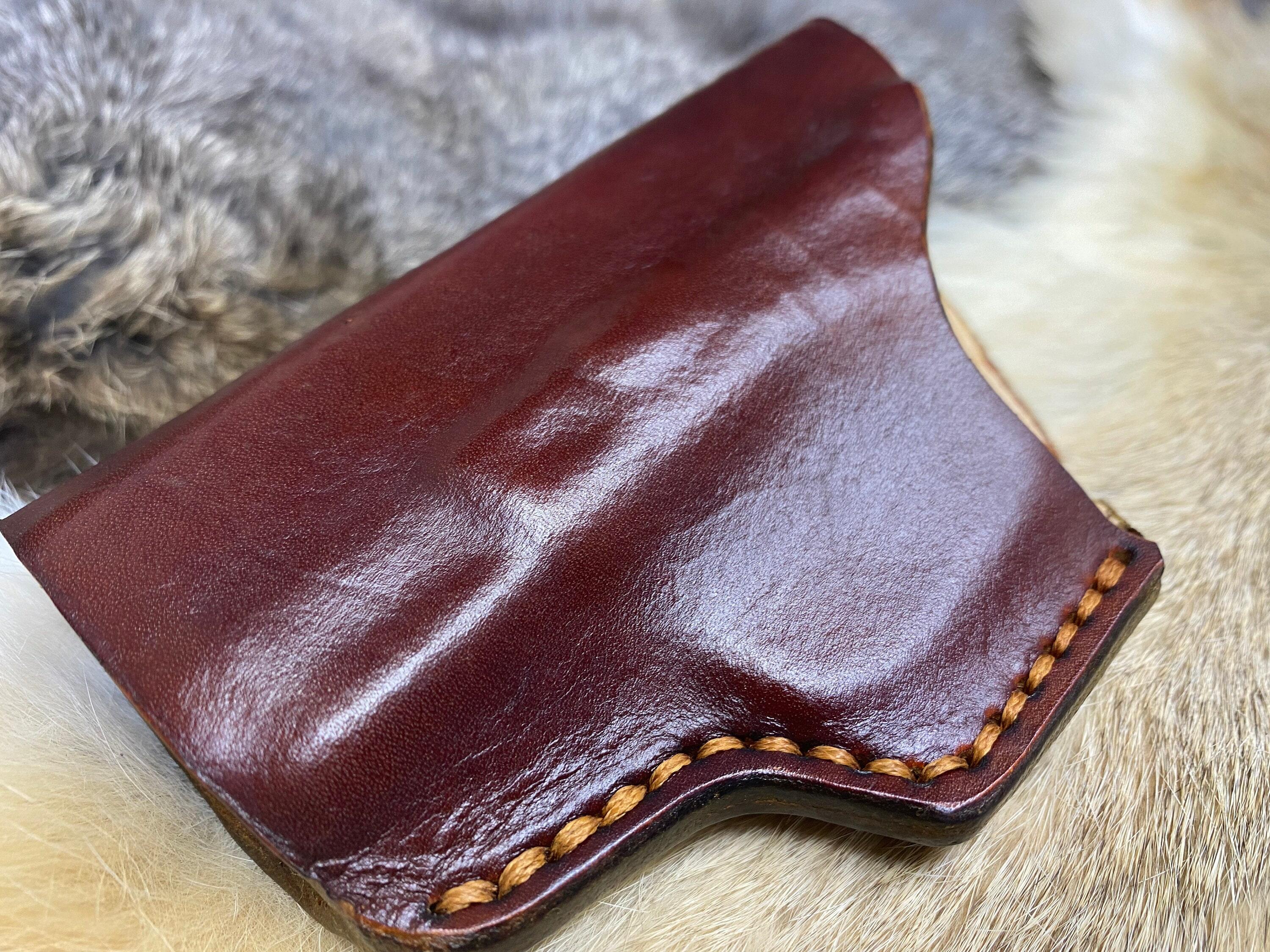 IWB Leather Holster for Springfield Armory Hellcat Pro, Concealed Carry, Appendix Carry, Custom