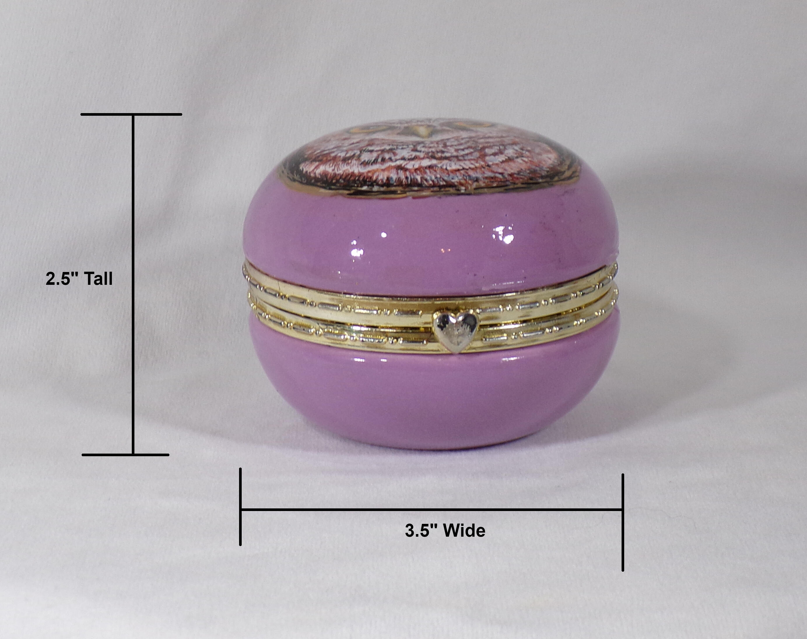 Purple Owl Jewelry Box
