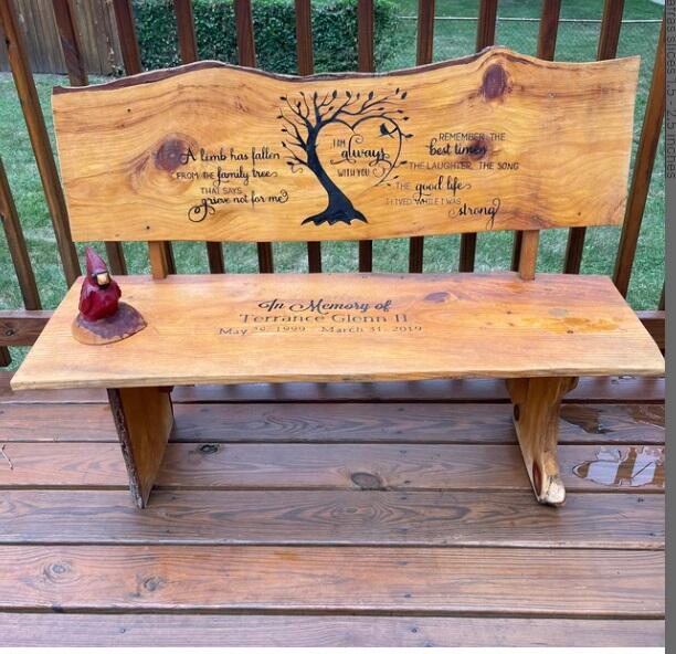 Wooden on sale memorial benches