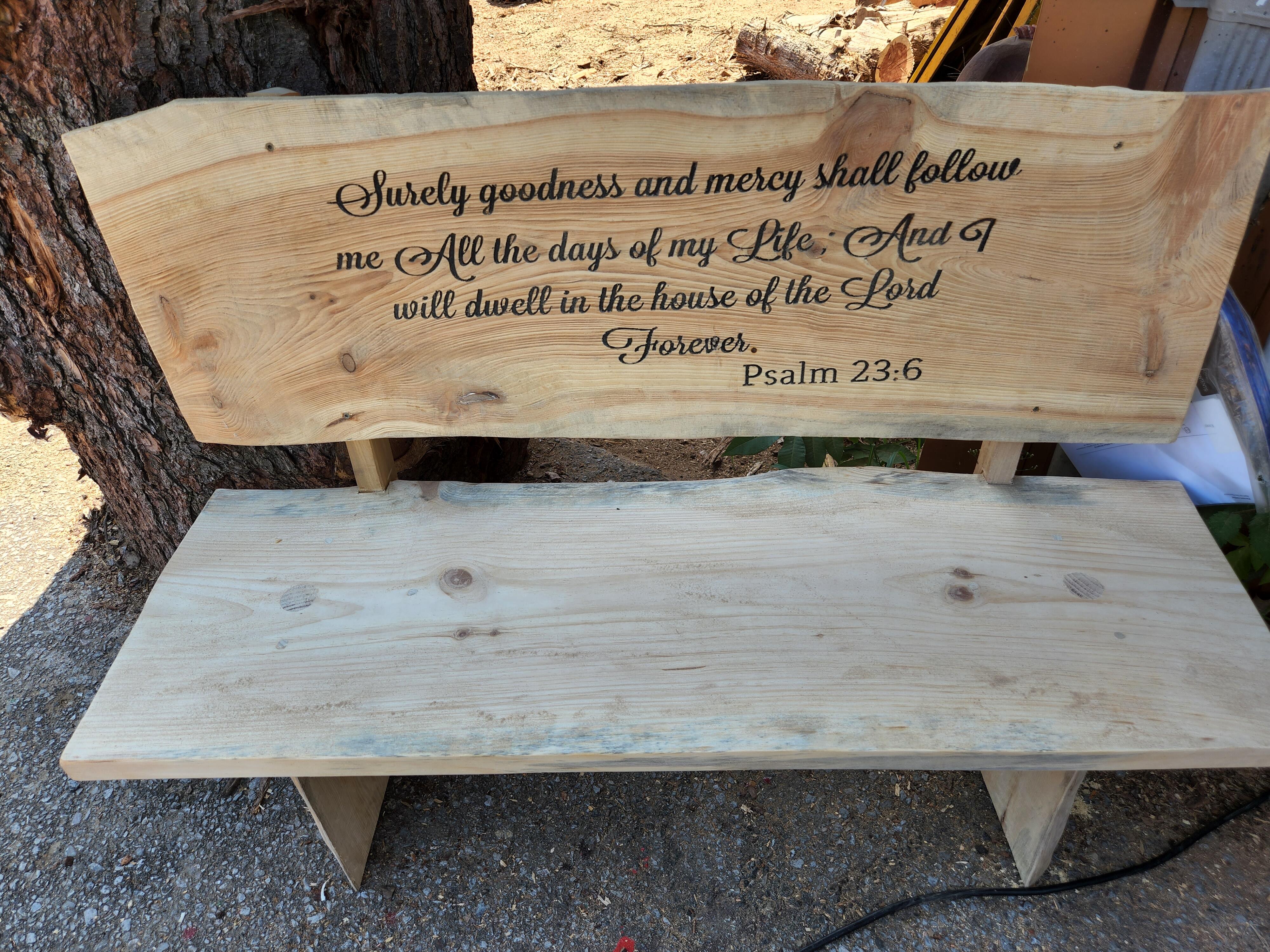 Wooden memorial discount benches for gardens