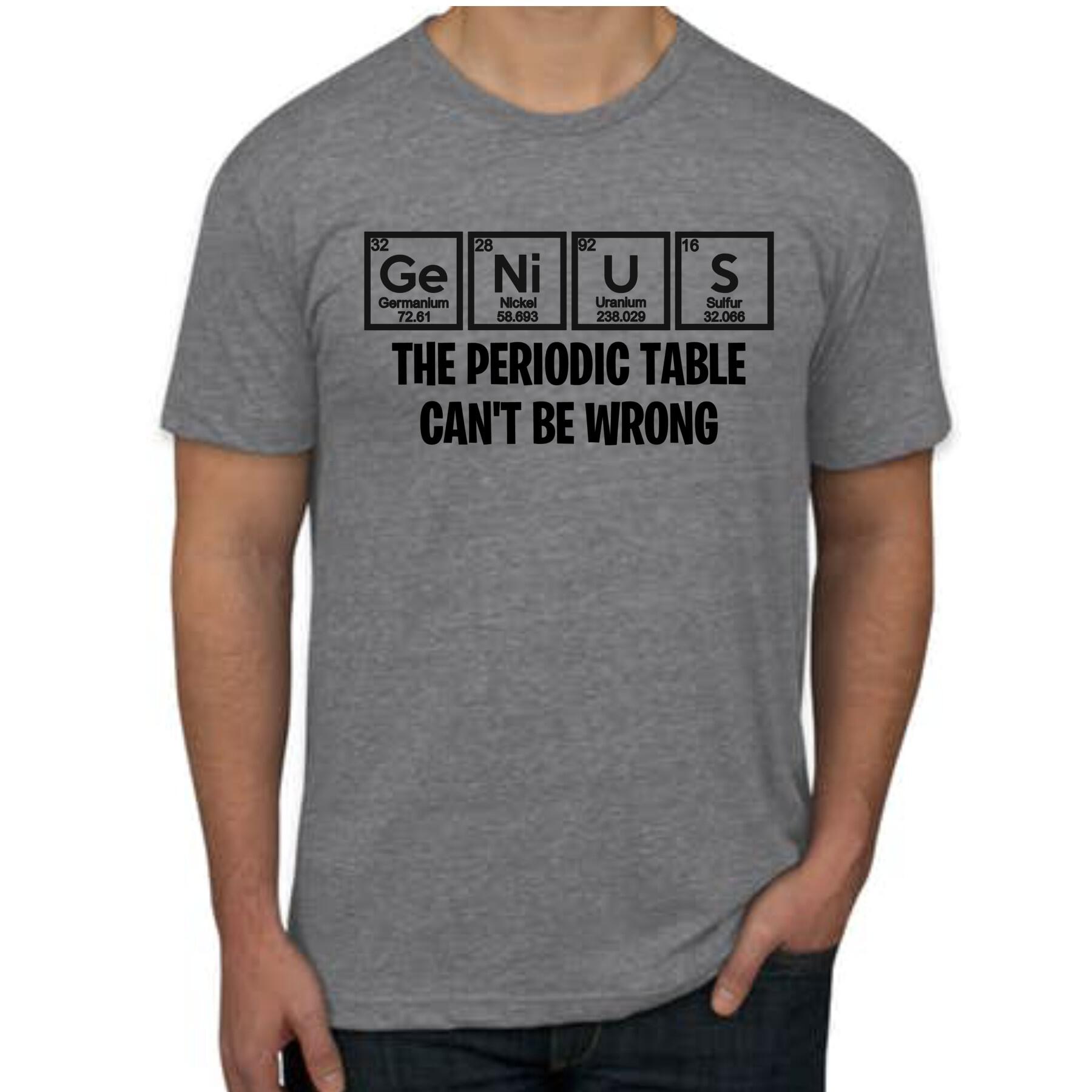 Genius periodic table name shirt, Zazzle