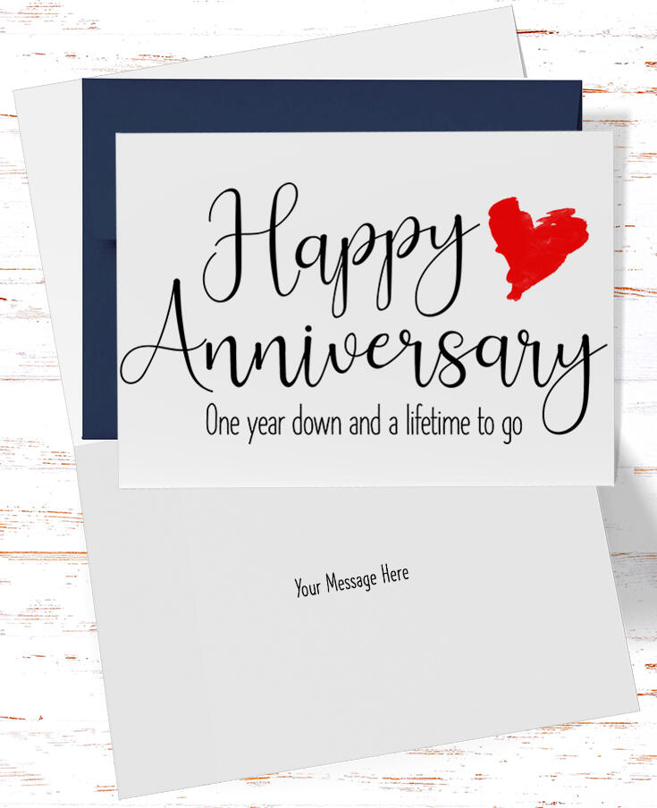 1st wedding anniversary card for husband