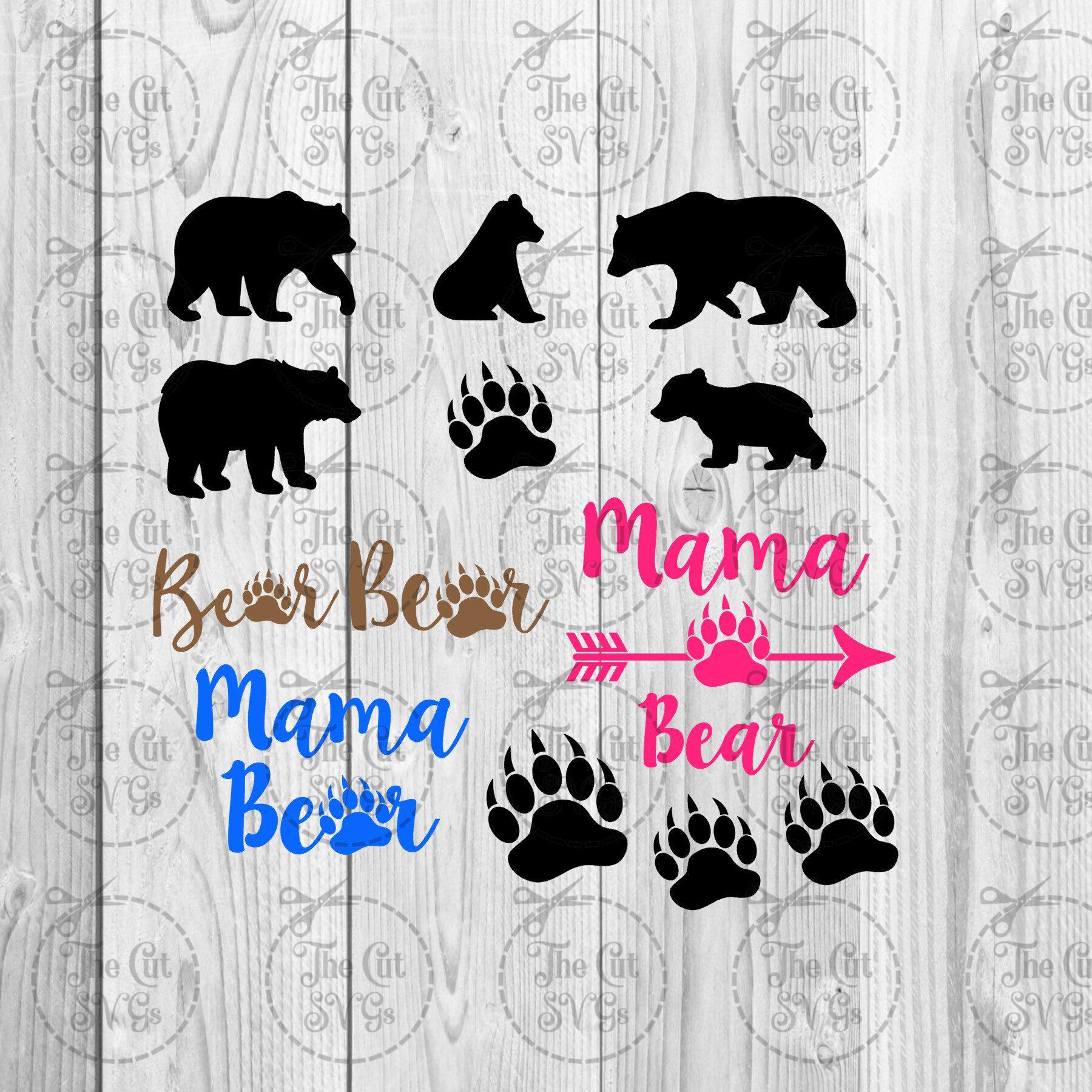 Art & Collectibles :: Bear Family Svg, Mama Bear SVG, Baby ...