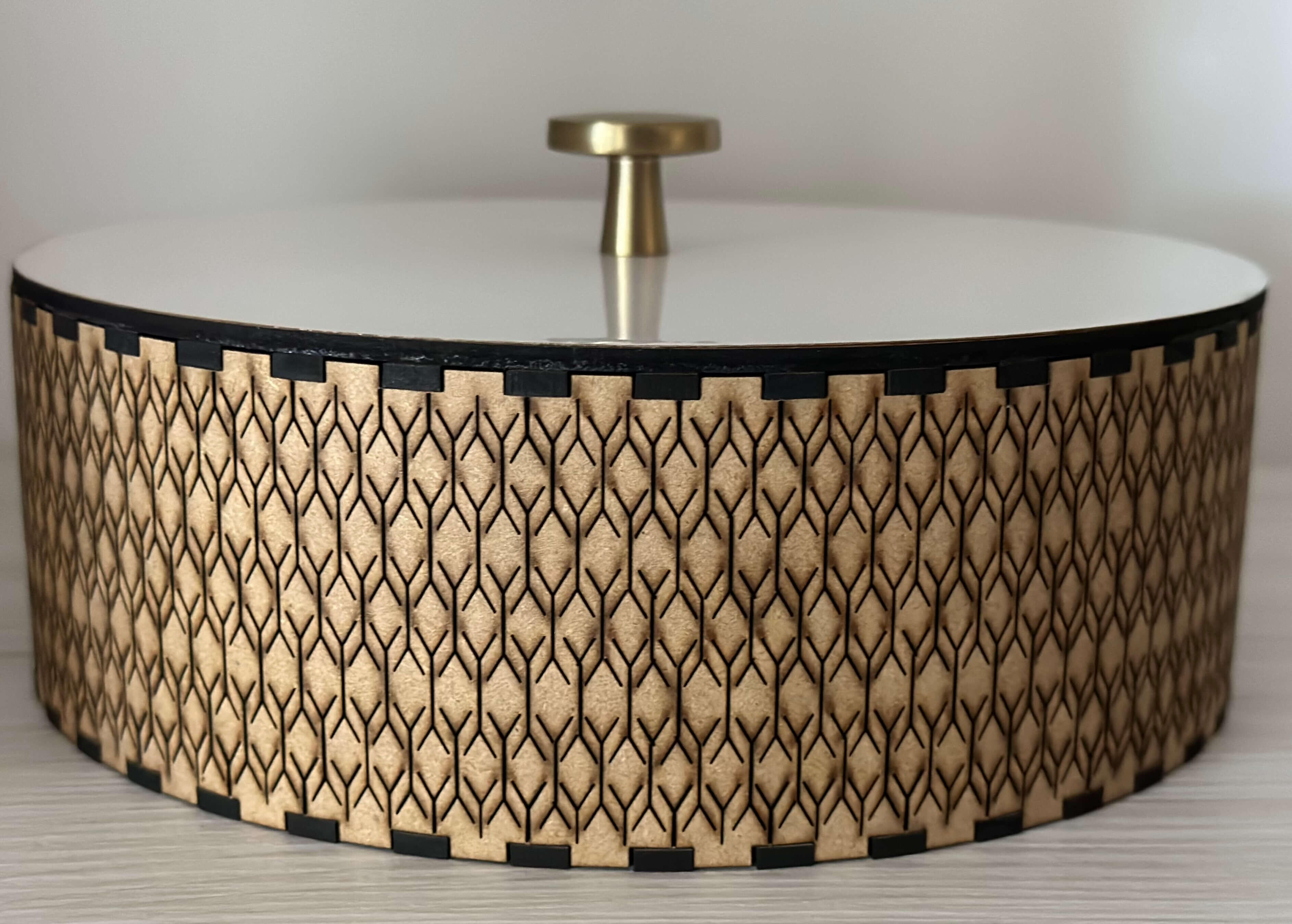 Pearl White, Tortilla Warmer with Gold hardware