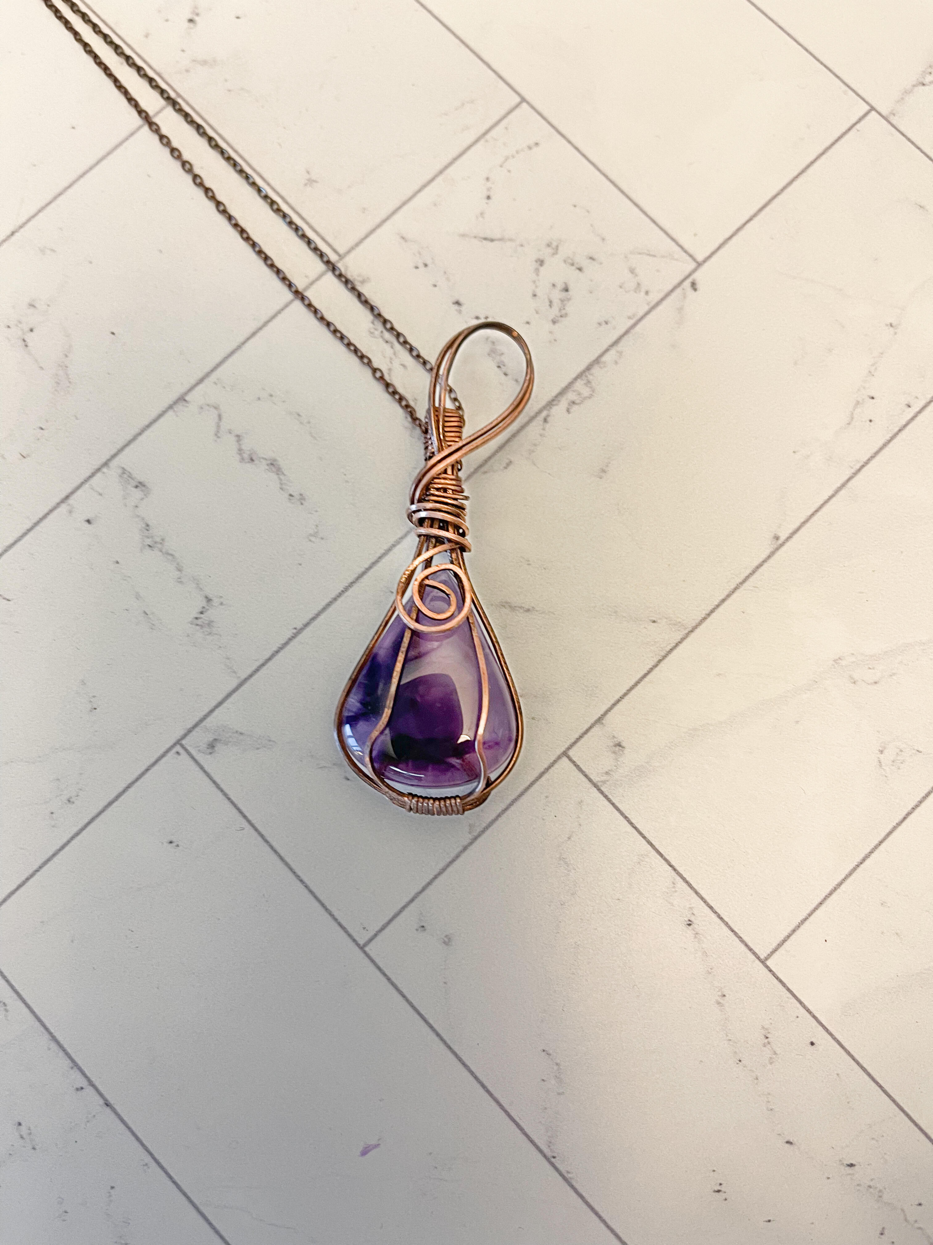 Amethyst Flat Obelisk Wire Wrap Pendant With Plated Chain, Amethyst Pendant,  Wire Wrapped Amethyst Necklace, Amethyst Jewelry - Etsy