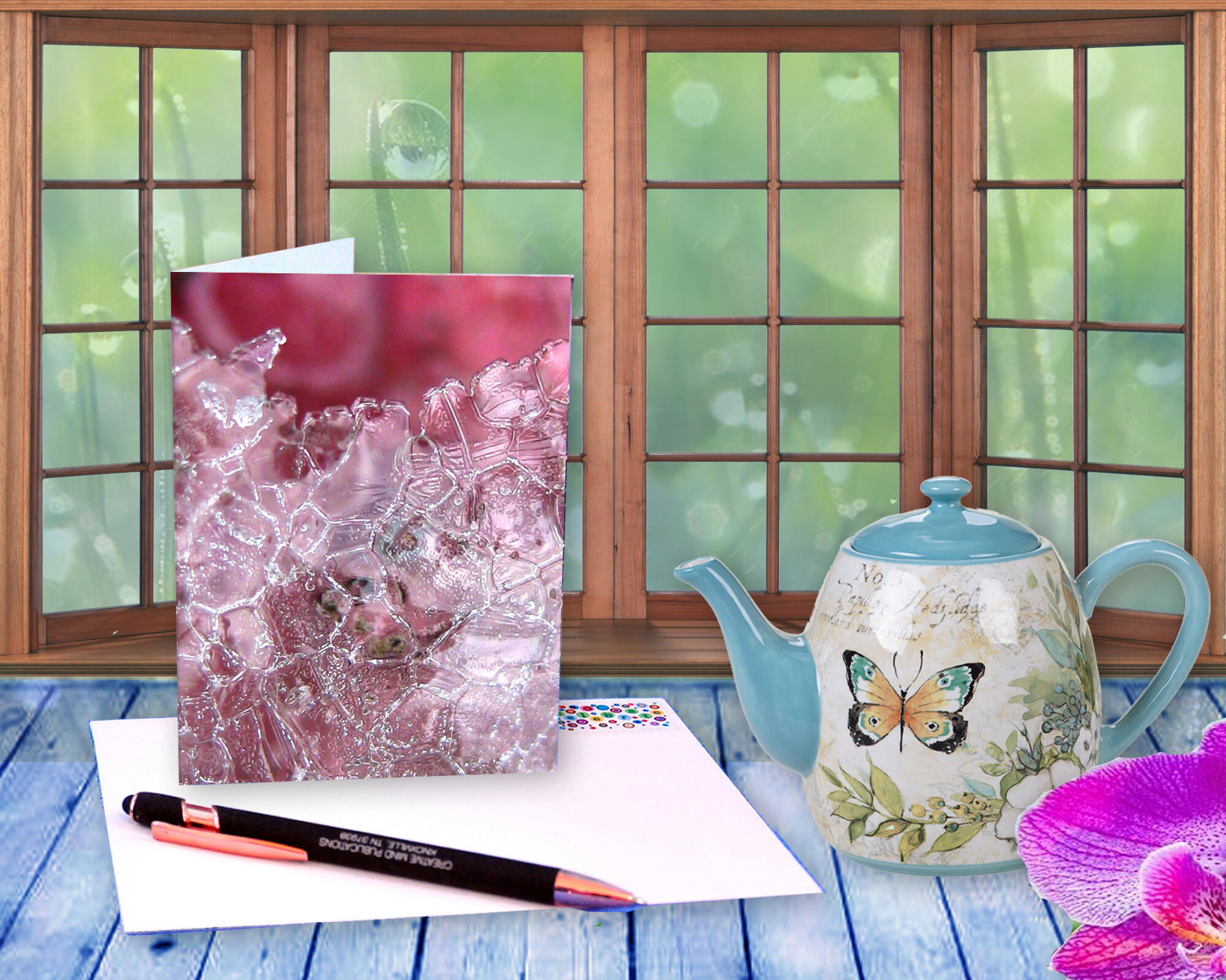 Rose Ice - Greeting Card by The Poetry of Nature