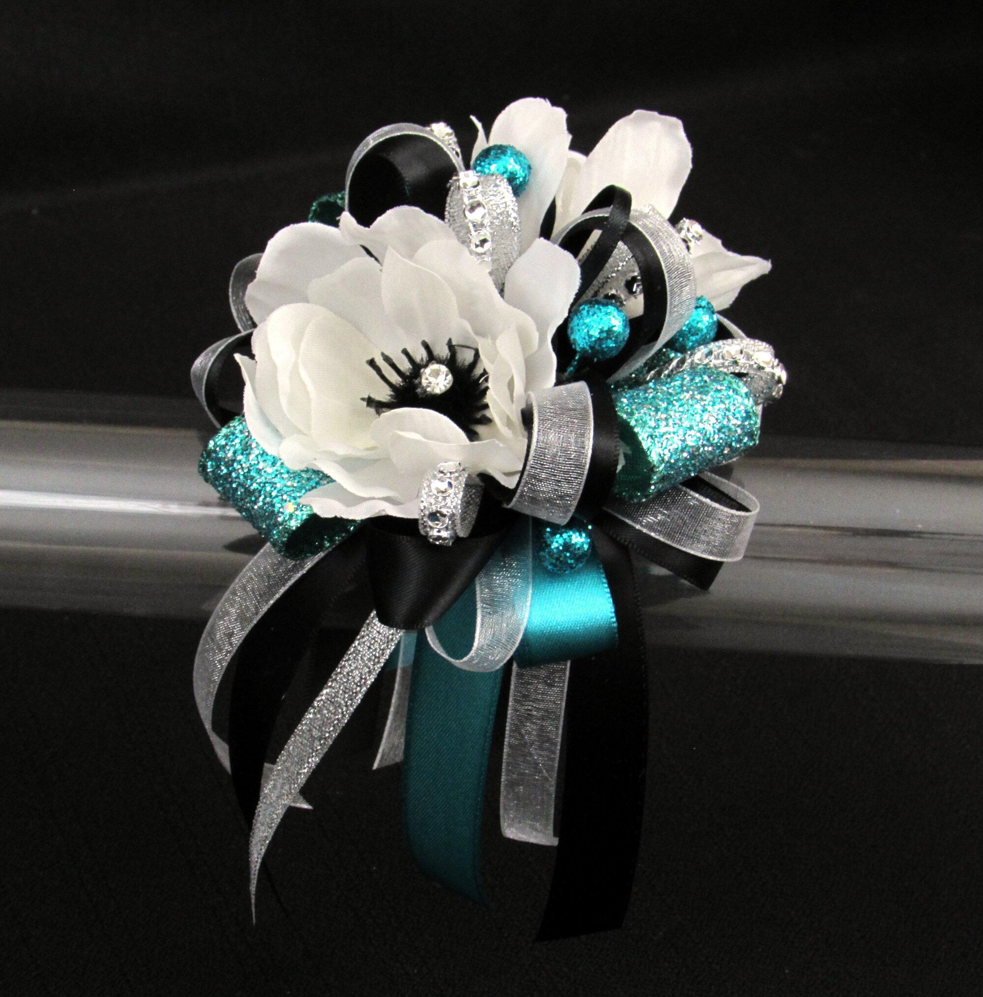 Turquoise Corsage for Prom