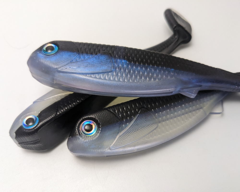 5 inch Paddle Tail Swimbait 3pk-Blue Belly