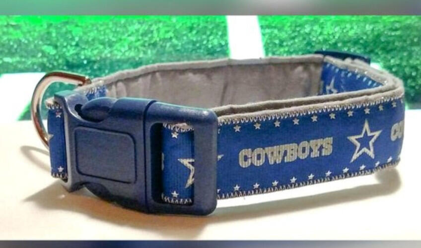 Dallas cowboys outlet leather dog collar