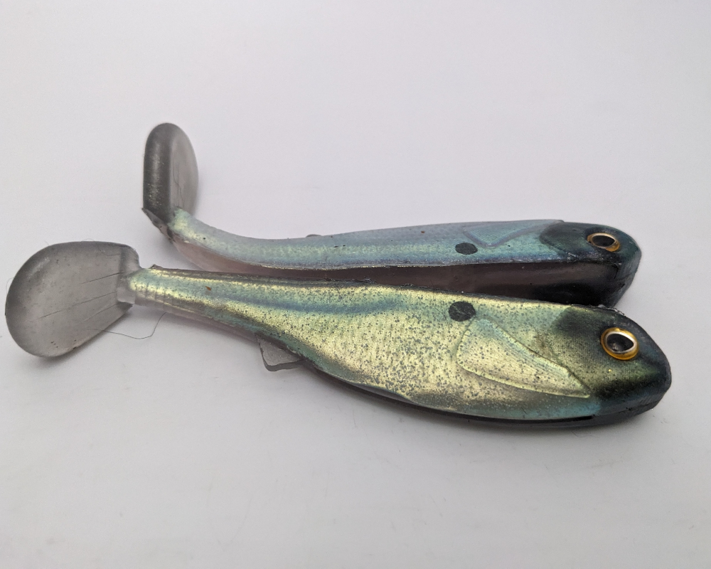 Fun & Games :: Sports & Outdoor :: Boating & Fishing :: 5 inch Paddle Tail  Swimbait 2pk- skin pour D dark head