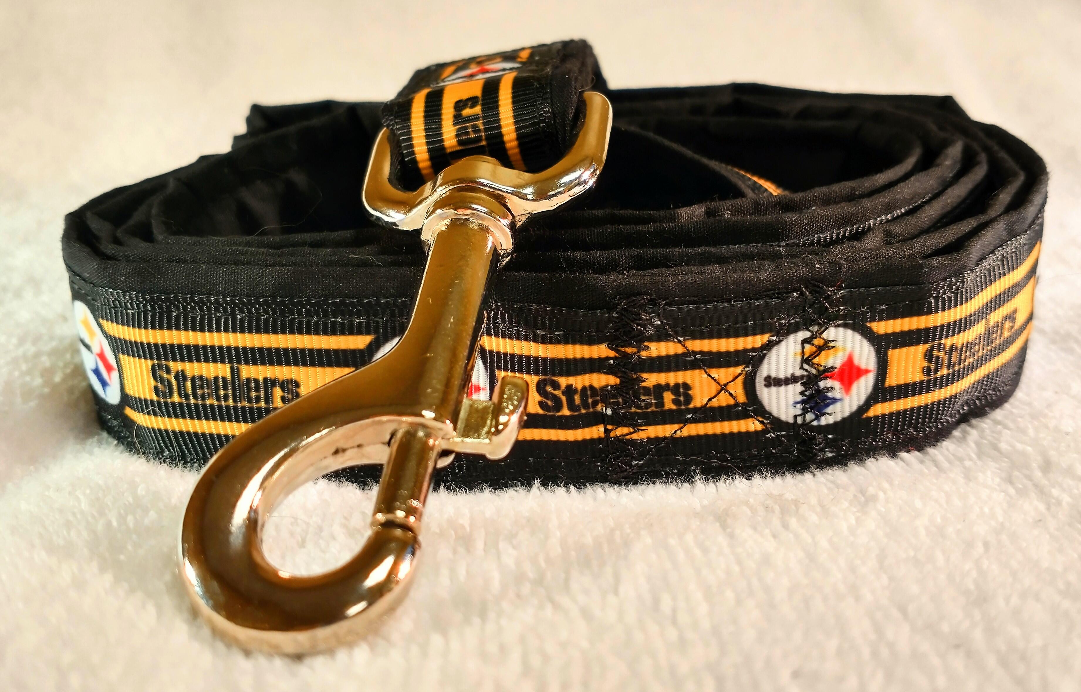 Steelers dog clearance collar and leash