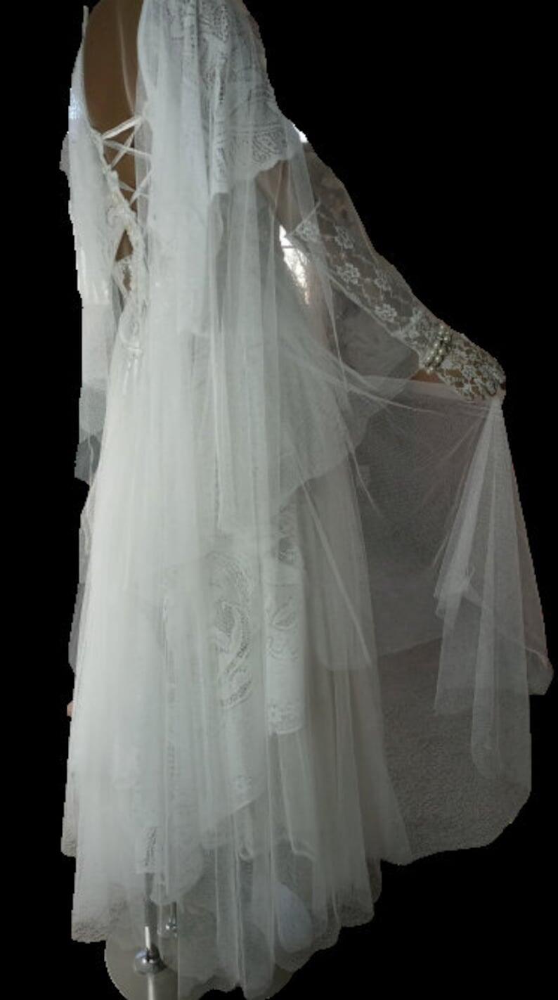 Angel Sleeve Wedding Dress