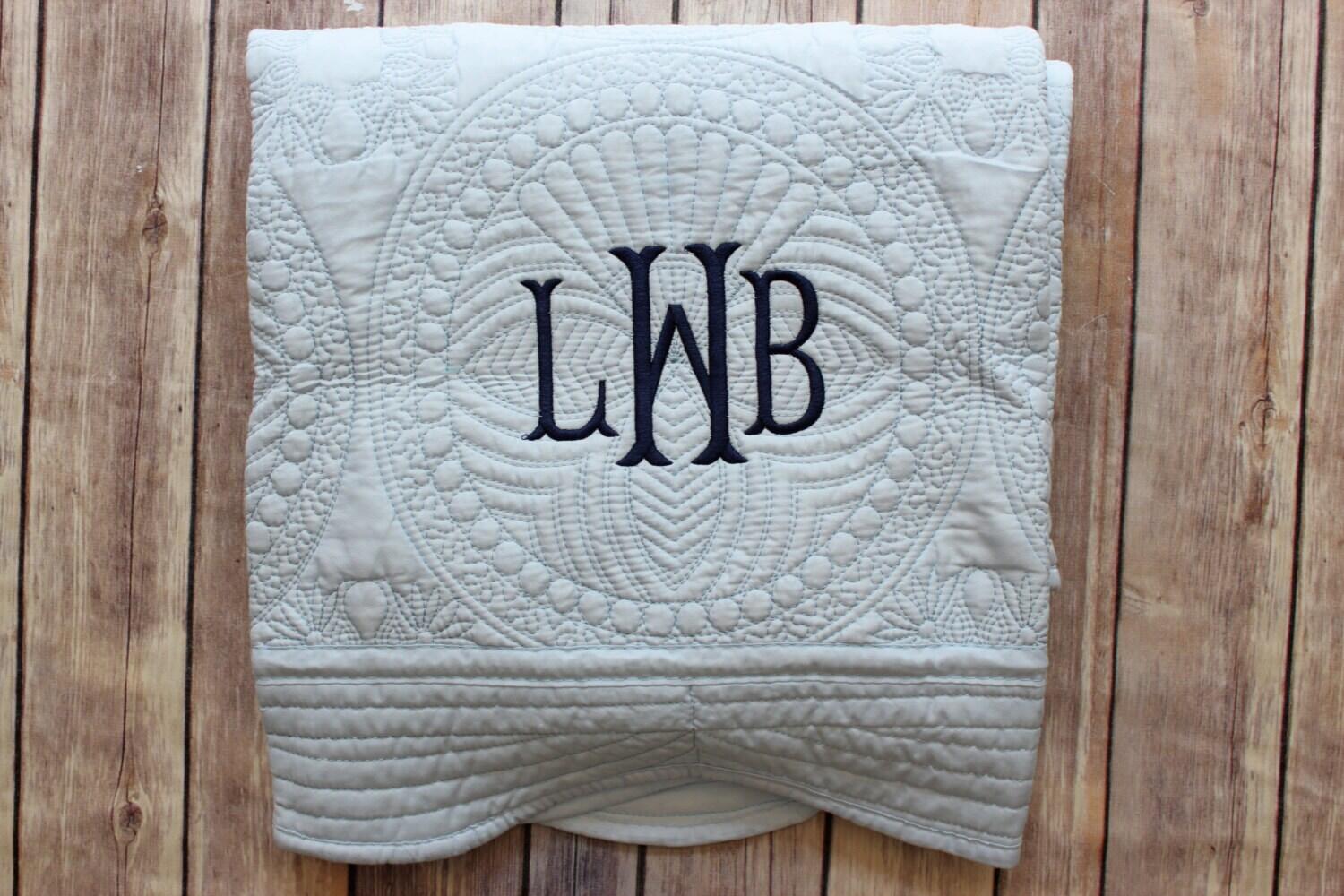 Monogrammed baby blankets hot sale