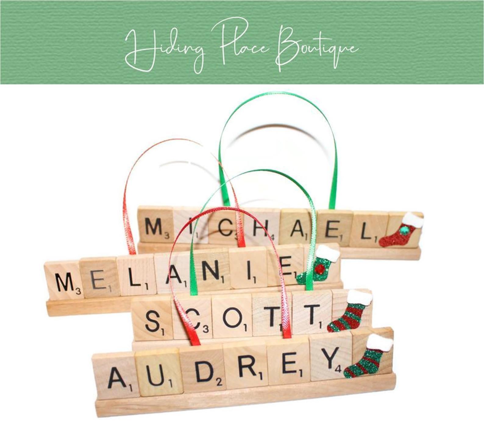 Personalized Christmas Scrabble Ornament