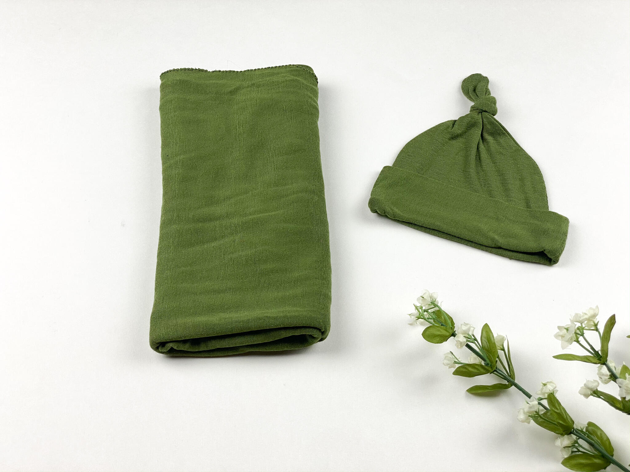 green swaddle blanket