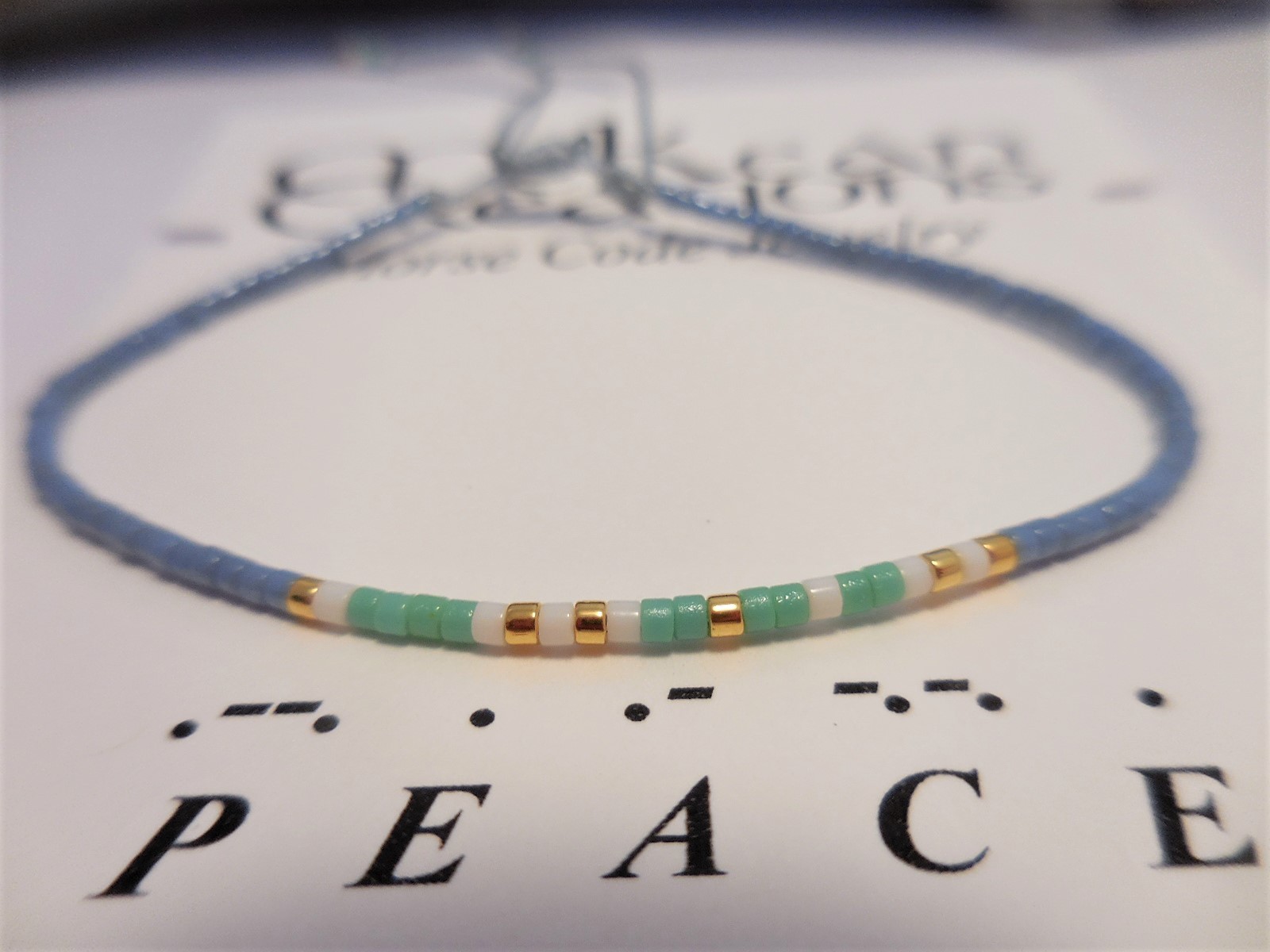 Peace Morse Code Bracelet, Friendship Bracelet