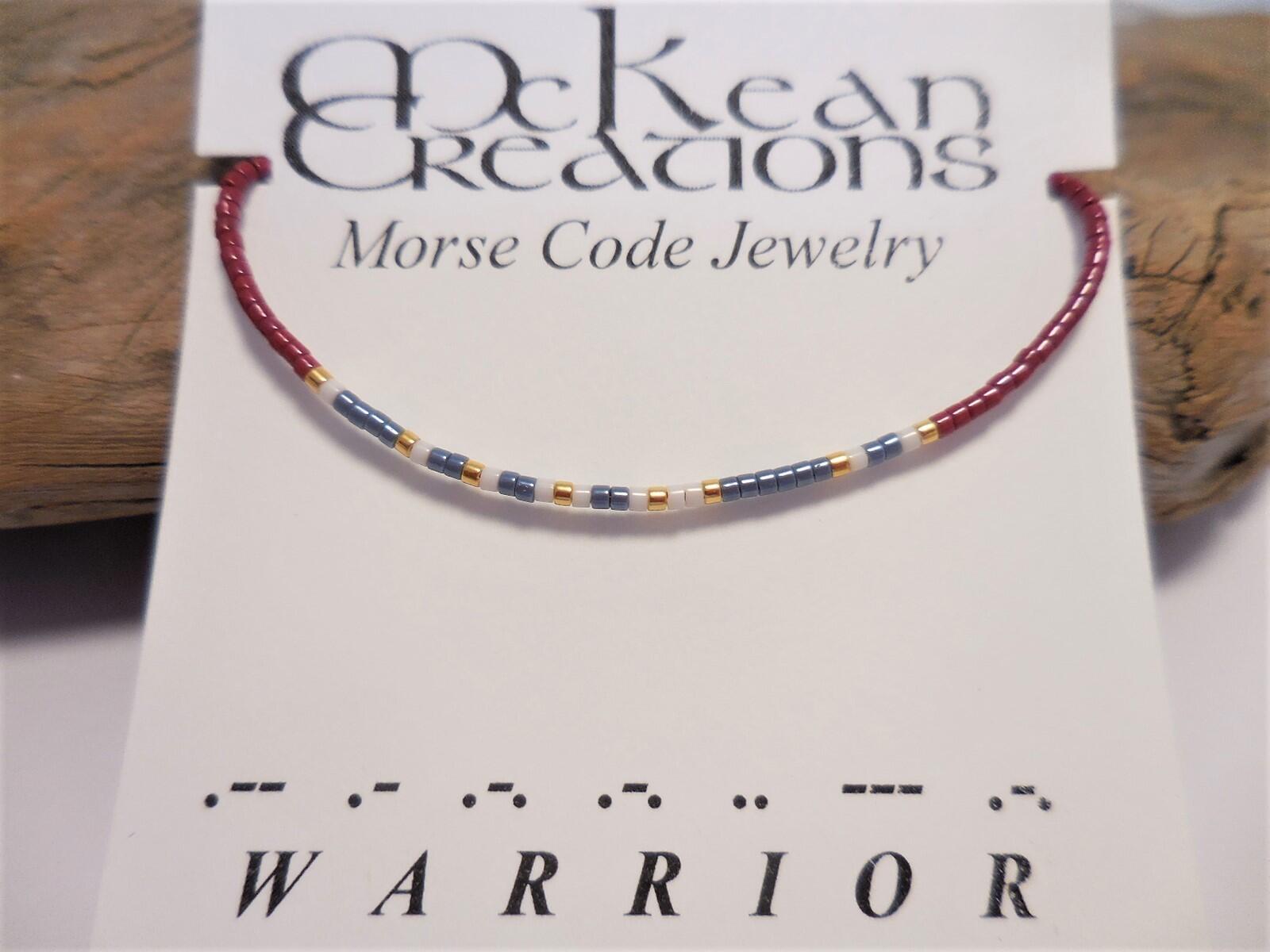 Warrior Morse Code Bracelet