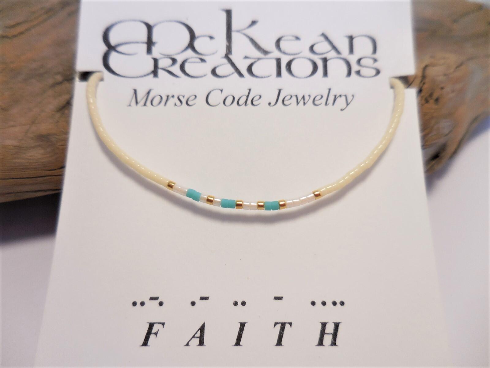 Faith Morse Code Bracelet, Friendship Bracelet