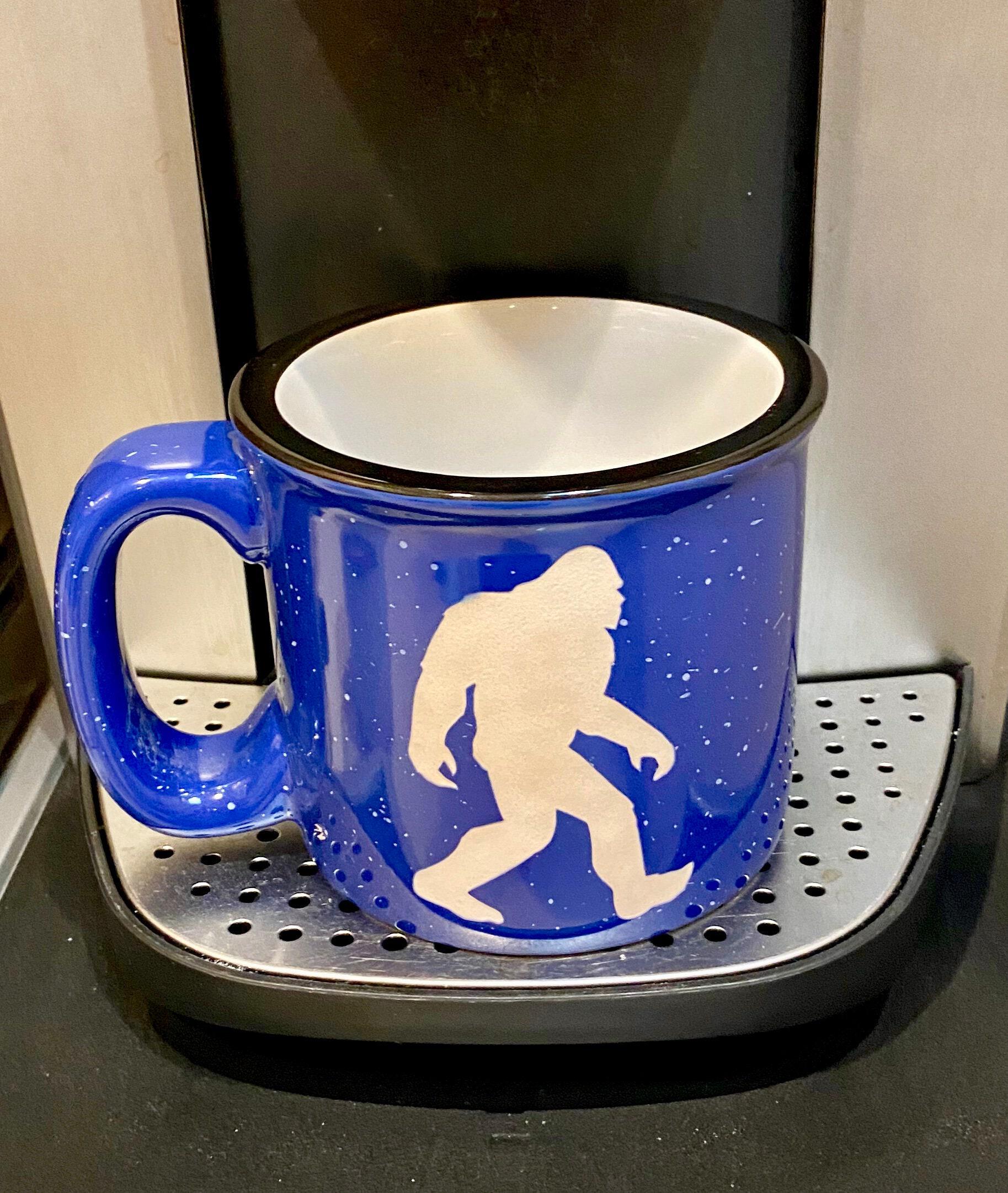 Products Bigfoot etched ceramic mug, Personalized Mug, Etched Coffee Mug, Etched Tea Cup