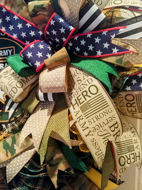 Patriotic Wreath, Military Wreath for Veteran, July 4th Wreath Veterans Day Wreath, offers Air Force Wreath, Navy Wreath, Marines, Army Wreath